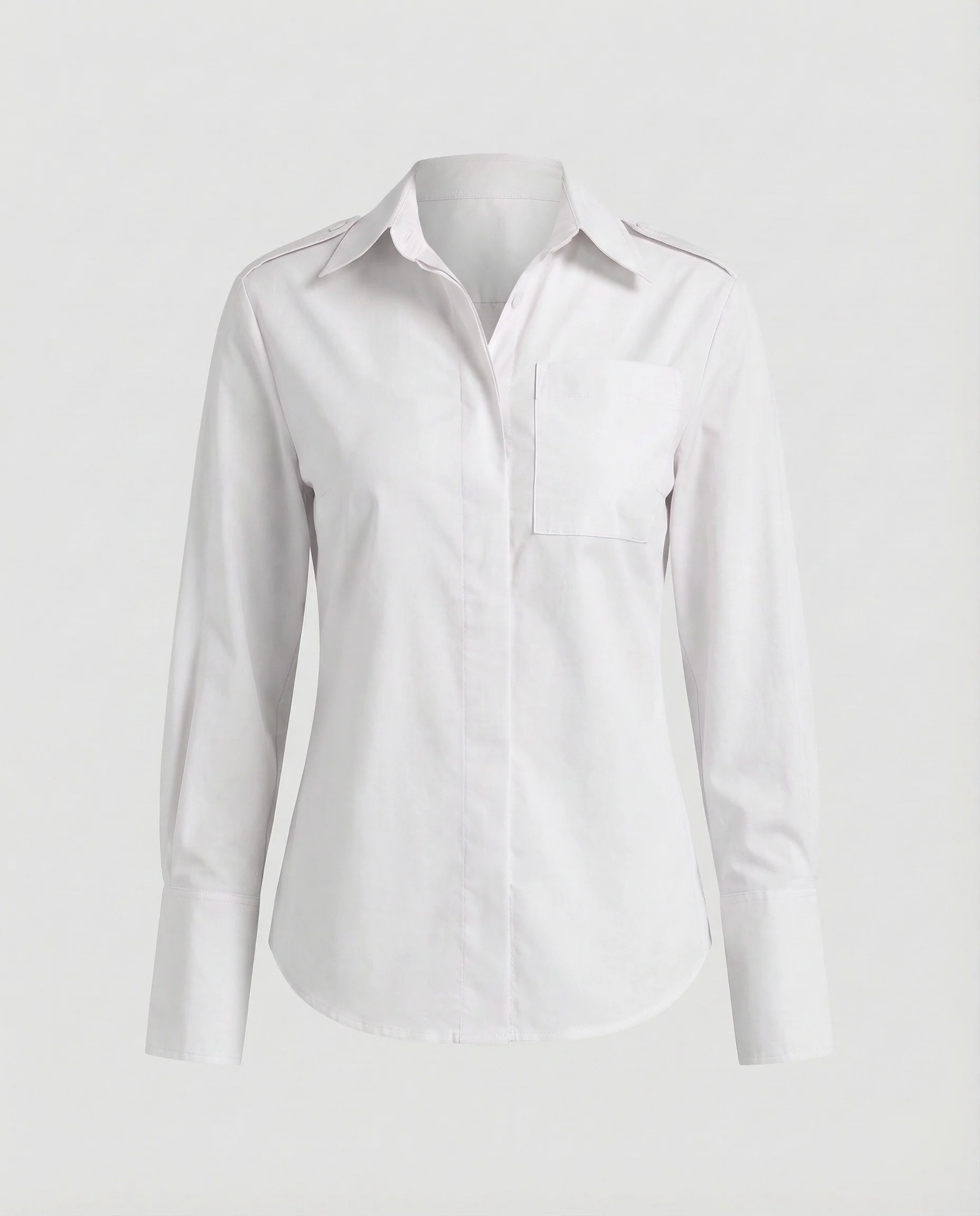Blusentop Damen aus Popeline mit Hemdkragen - Image 8