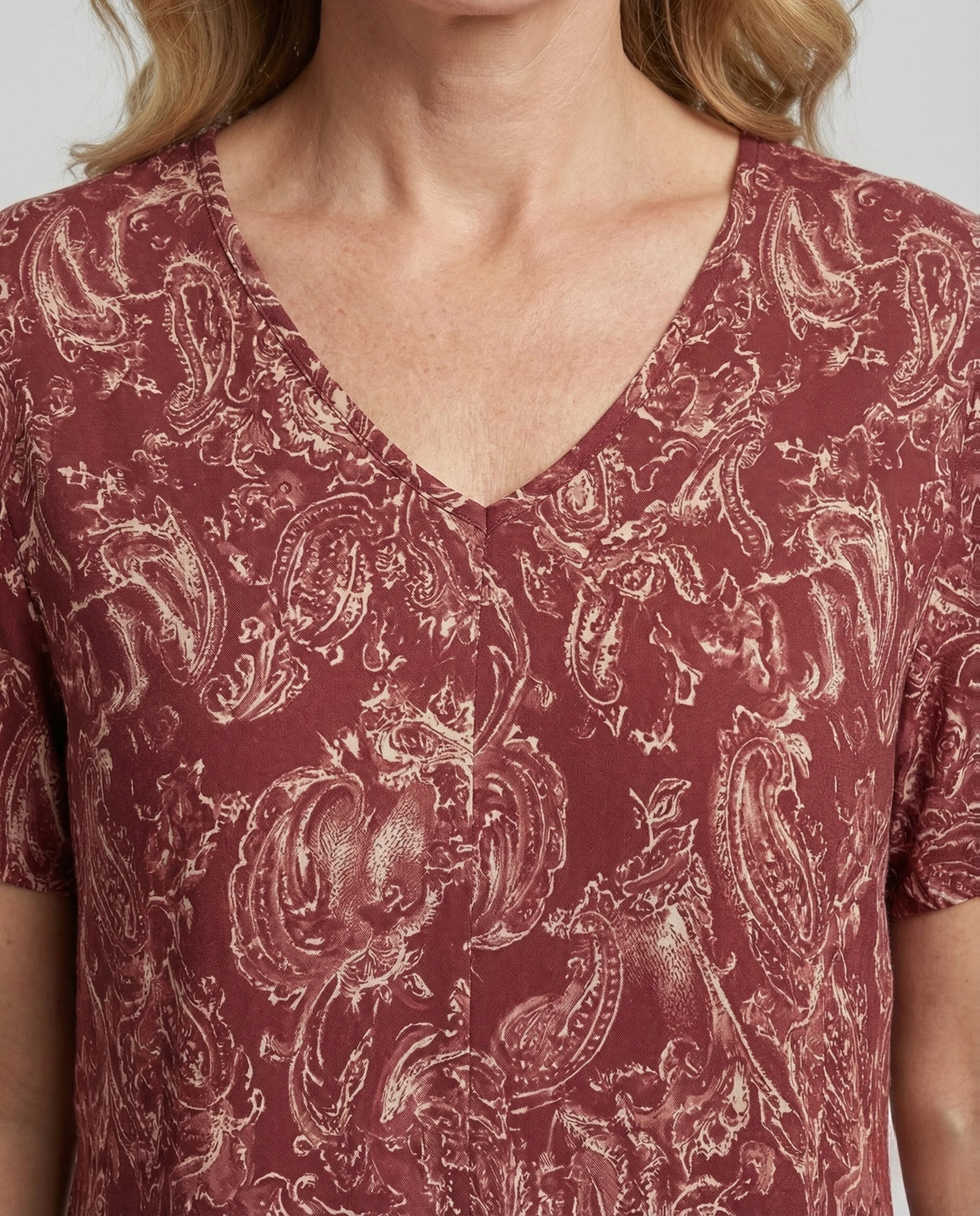 Damen Knielanges A-Linien Kleid mit Ornamentdruck - Image 3
