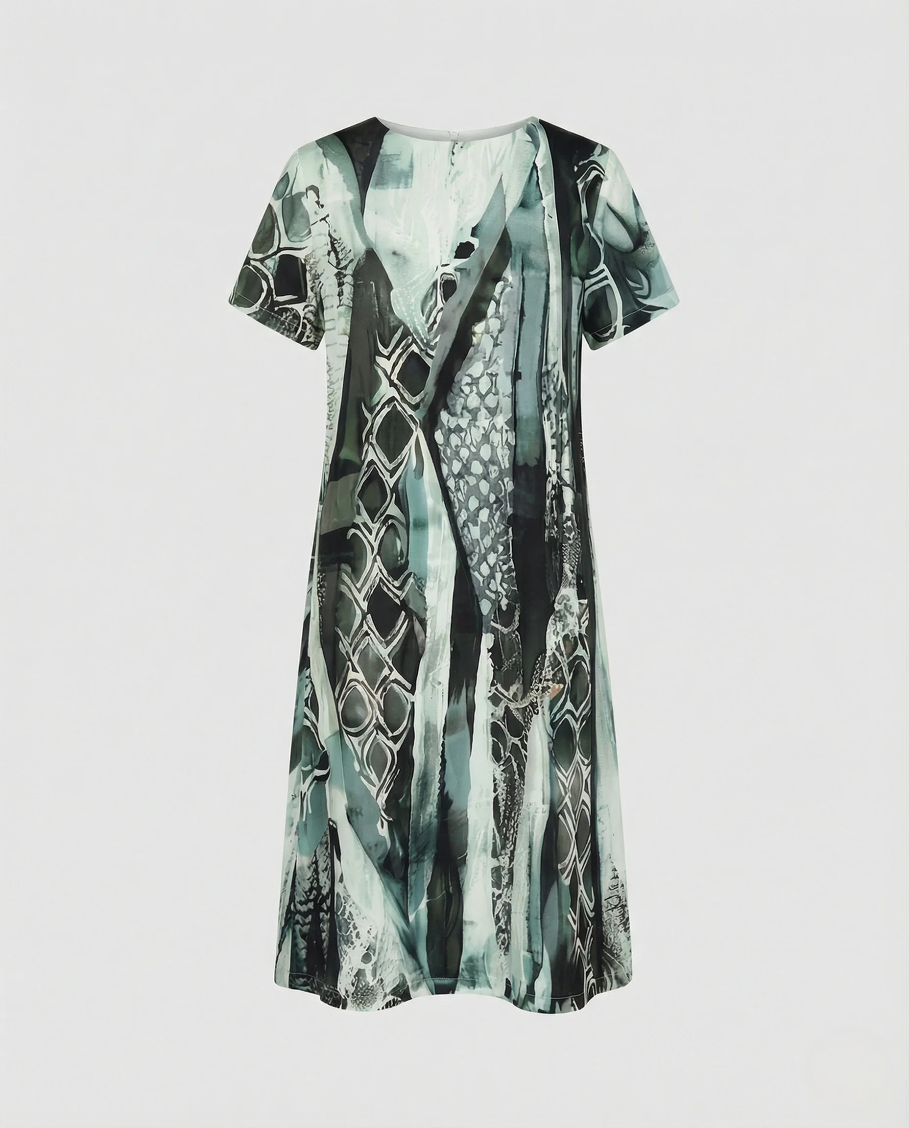 Knielanges A-Linienkleid Viskosejersey Damen - Image 5