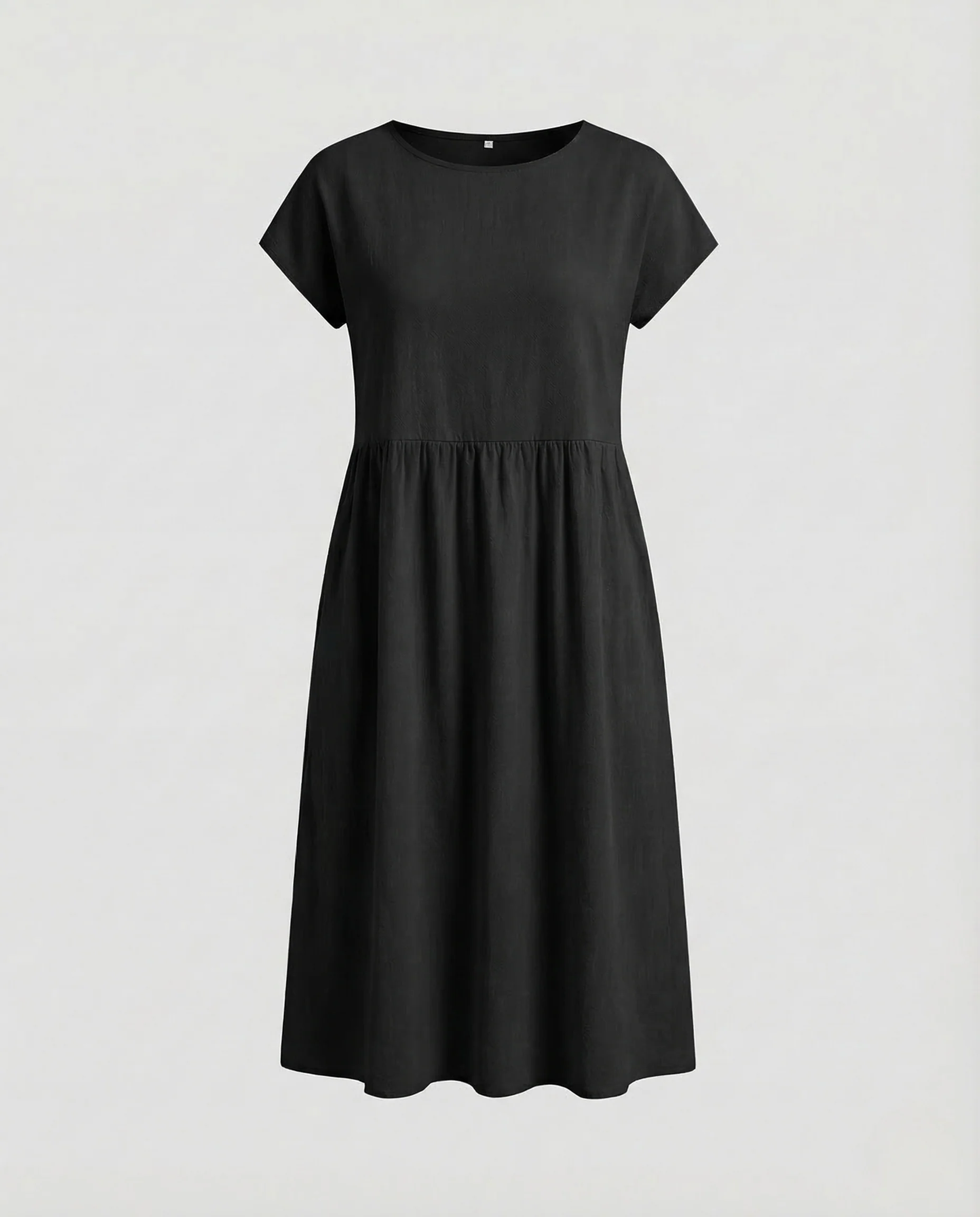 Damen Babydoll Kleid Knielang Taschen - Image 11