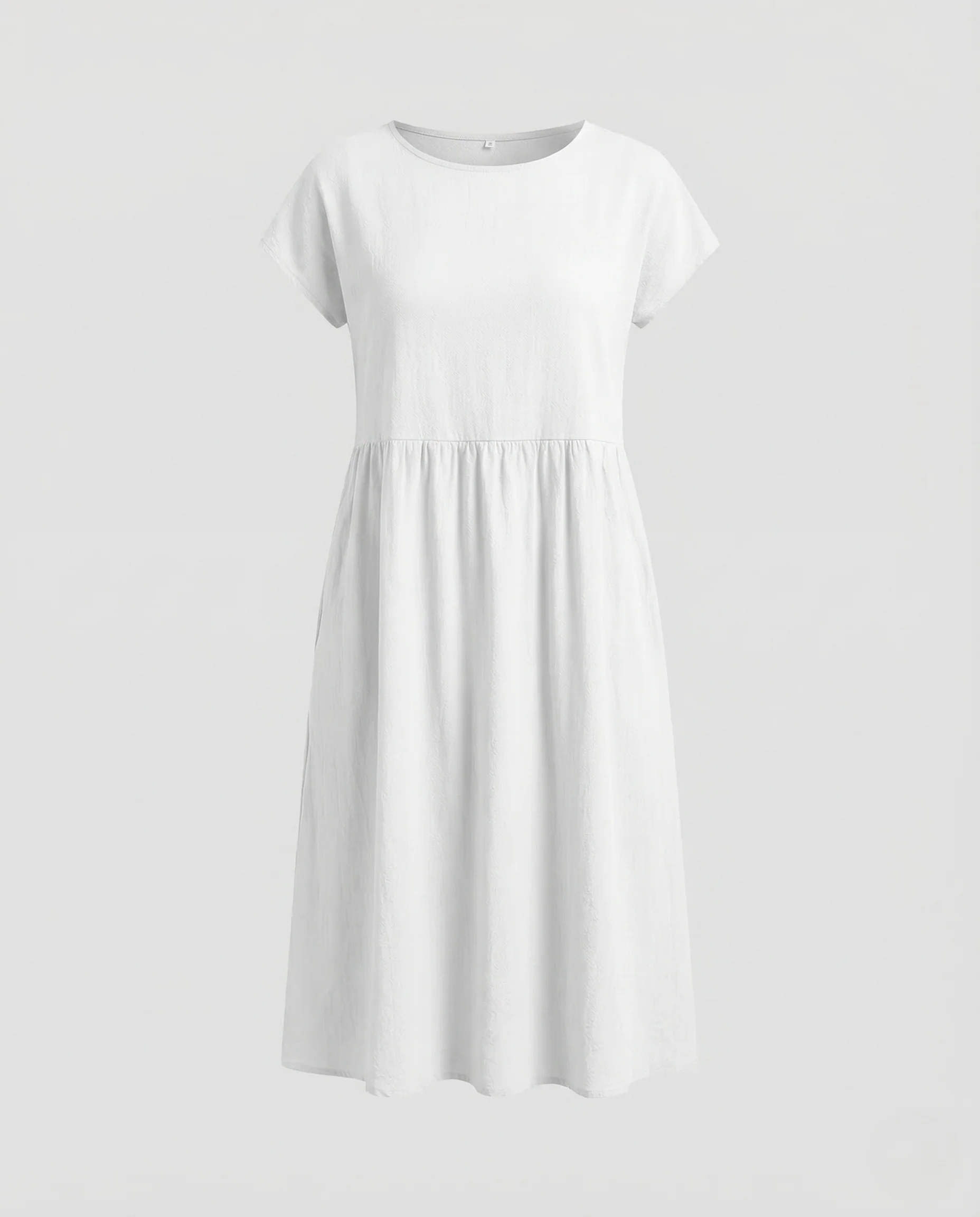 Damen Babydoll Kleid Knielang Taschen - Image 5