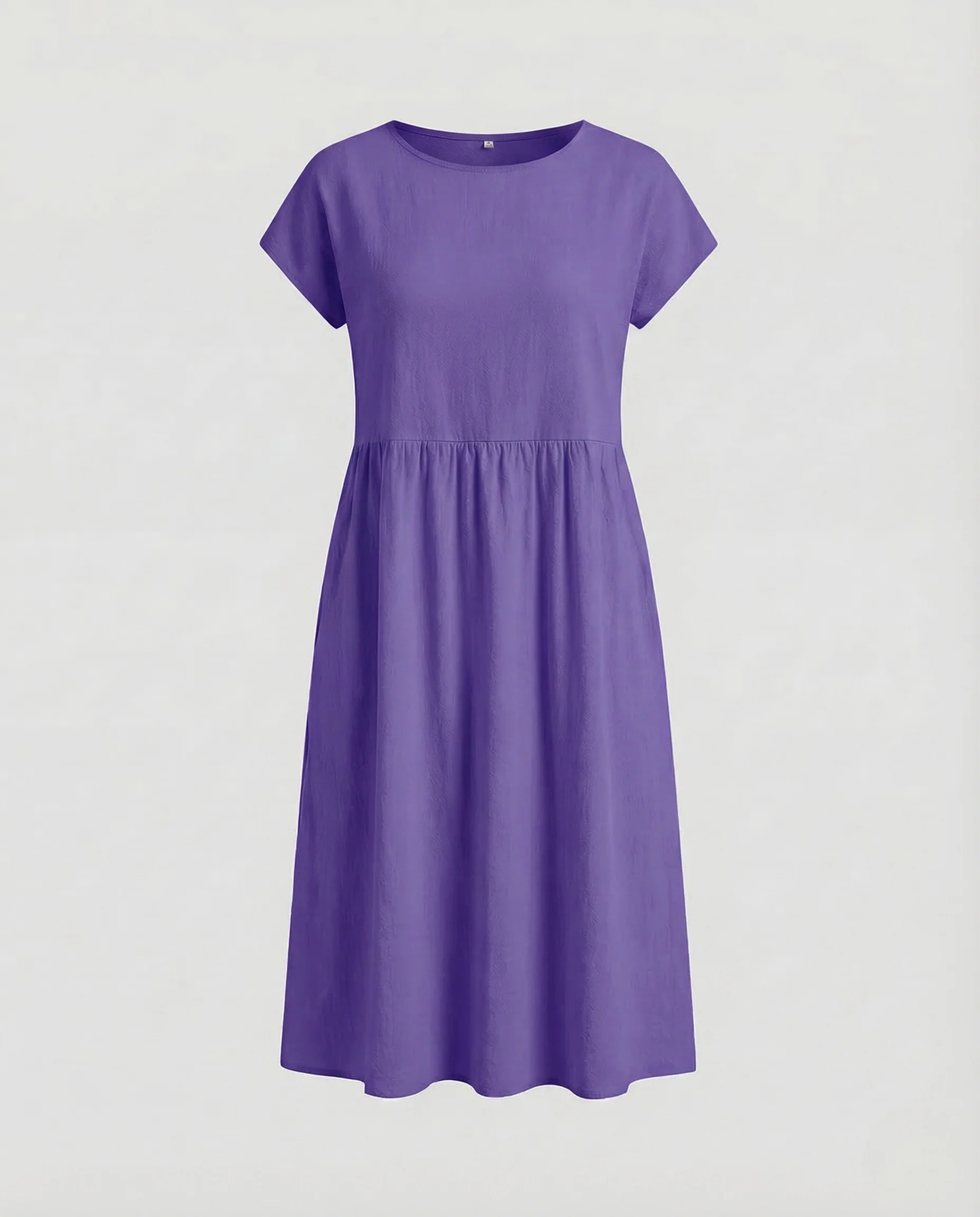 Damen Babydoll Kleid Knielang Taschen - Image 9