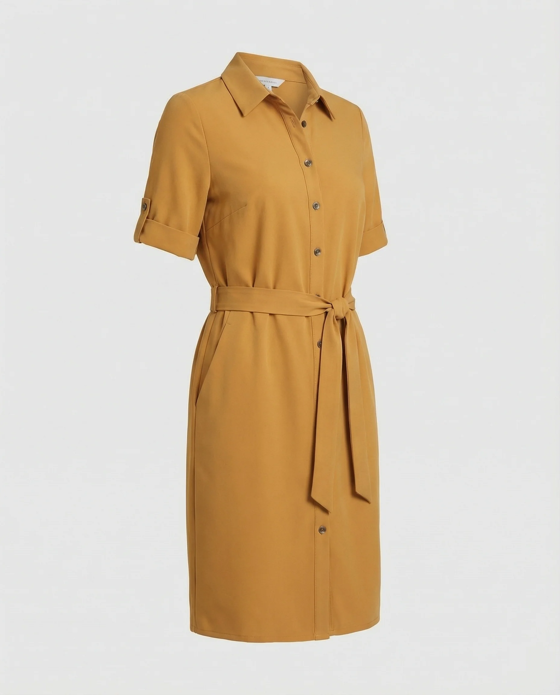 Knielanges Hemdblusenkleid Mit Taschen Damen - Image 5