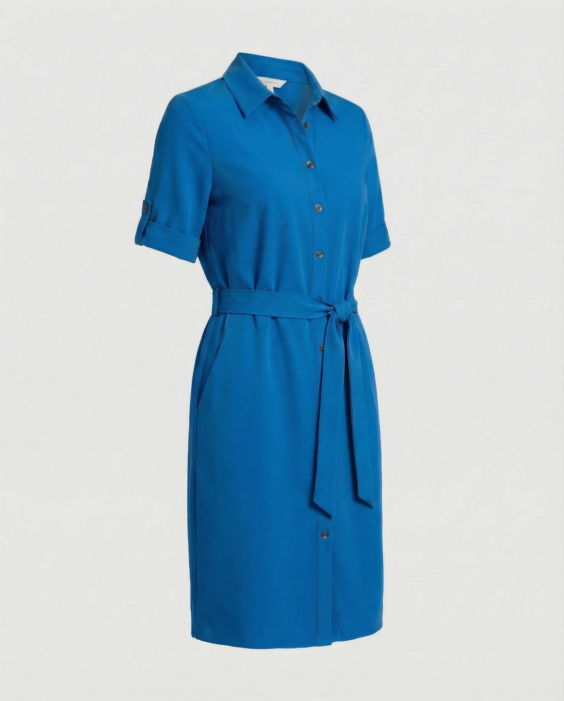 Knielanges Hemdblusenkleid Mit Taschen Damen - Image 7