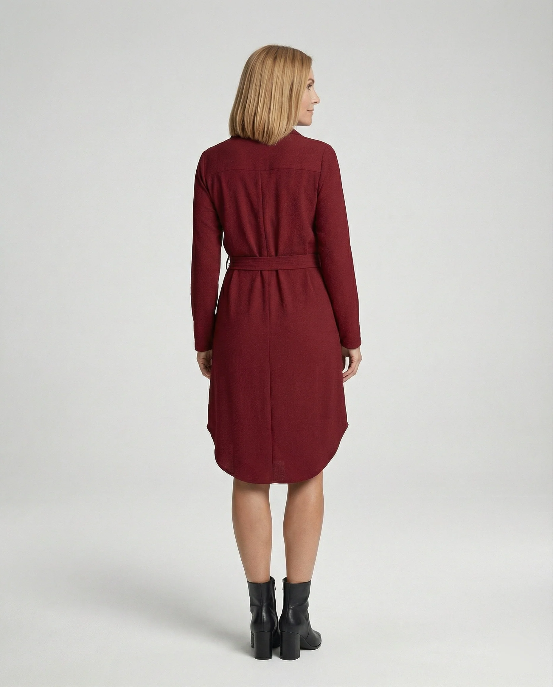 Freizeitkleid Damen knielang mit Knopfleiste - Image 4