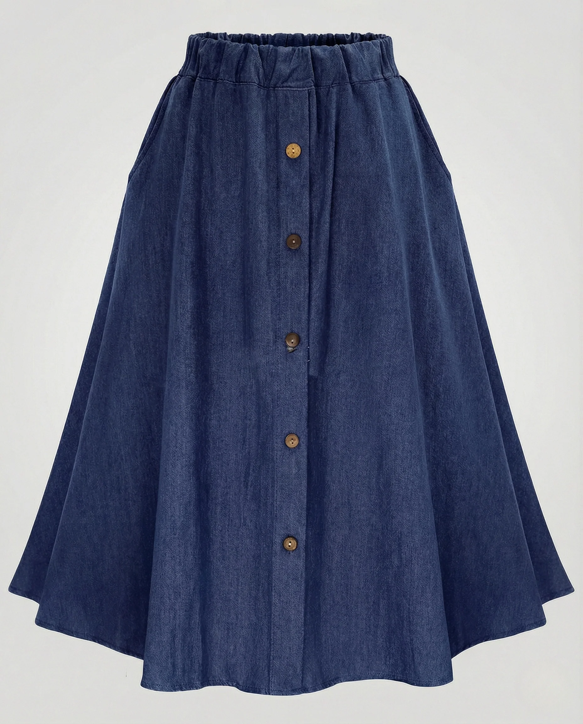 Midirock Damen A-Linie Jeans - Image 6