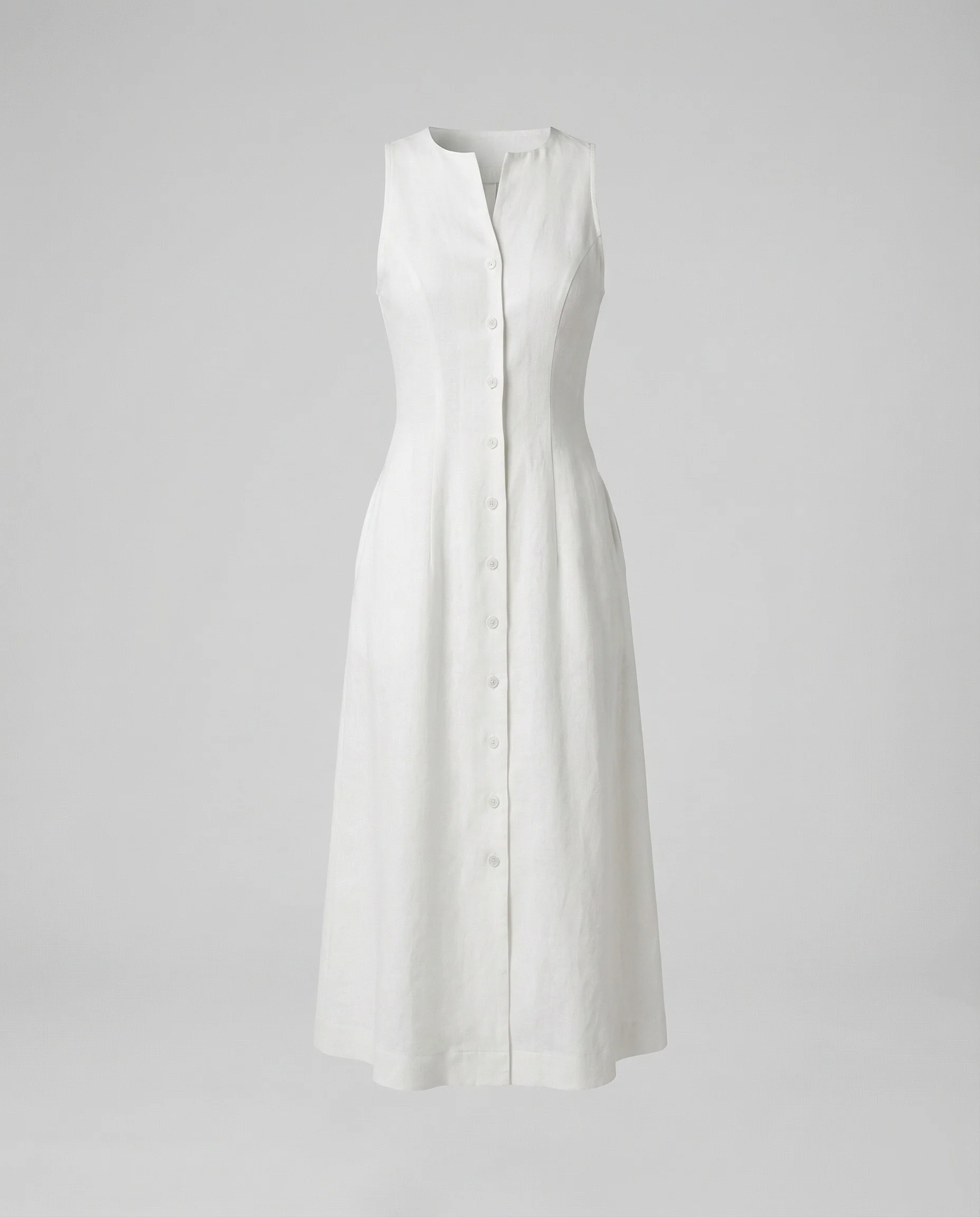 Damen Midikleid Schlitz Tailliert - Image 5