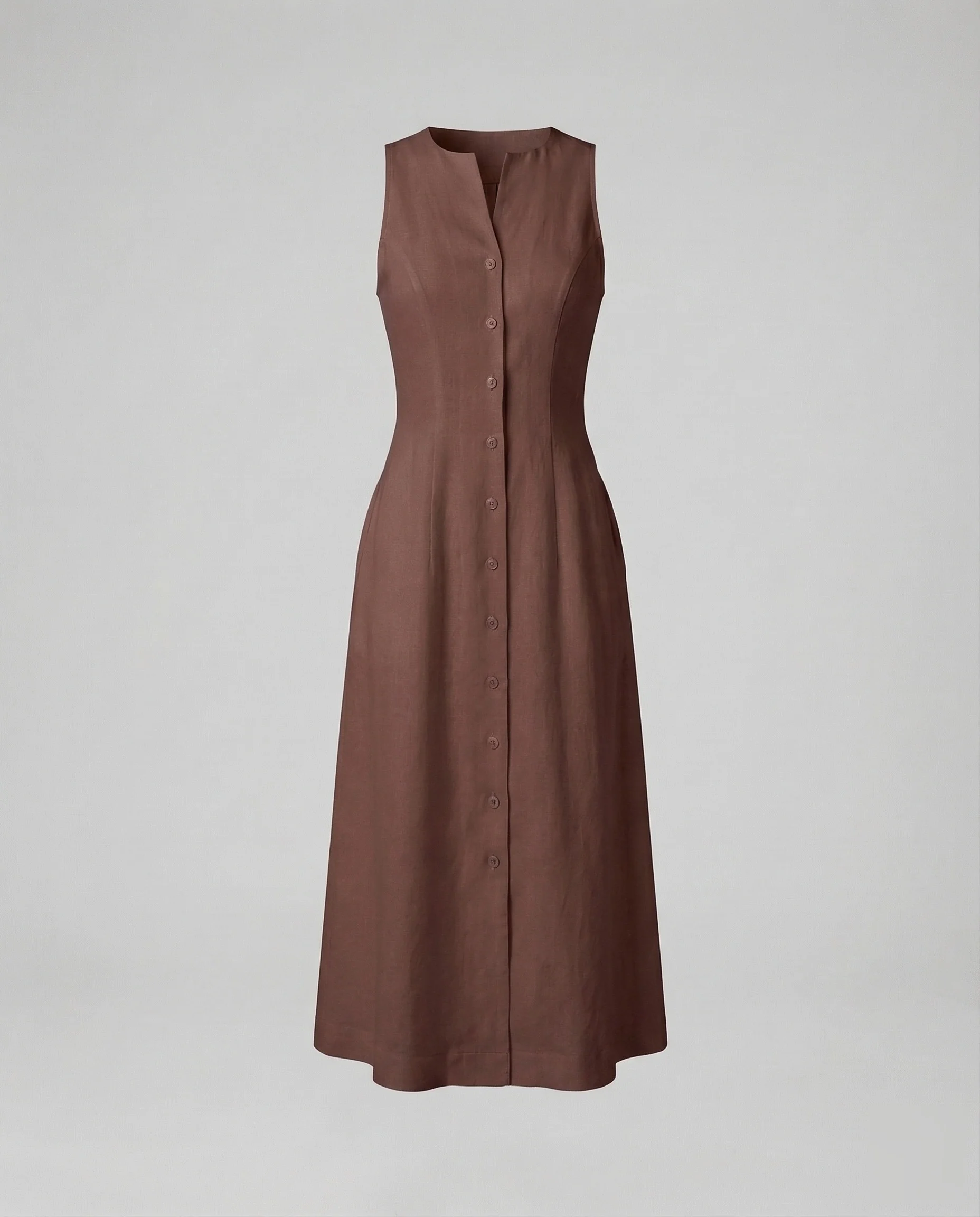 Damen Midikleid Schlitz Tailliert - Image 6