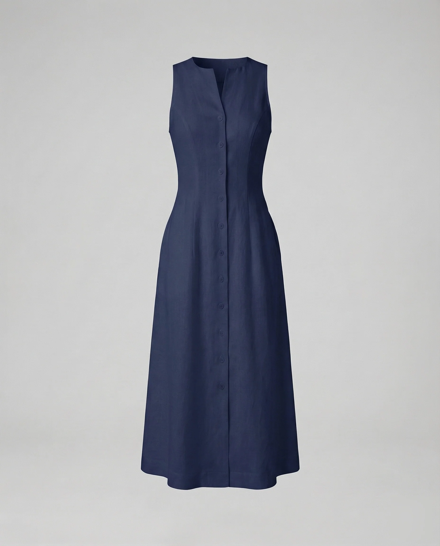 Damen Midikleid Schlitz Tailliert - Image 8