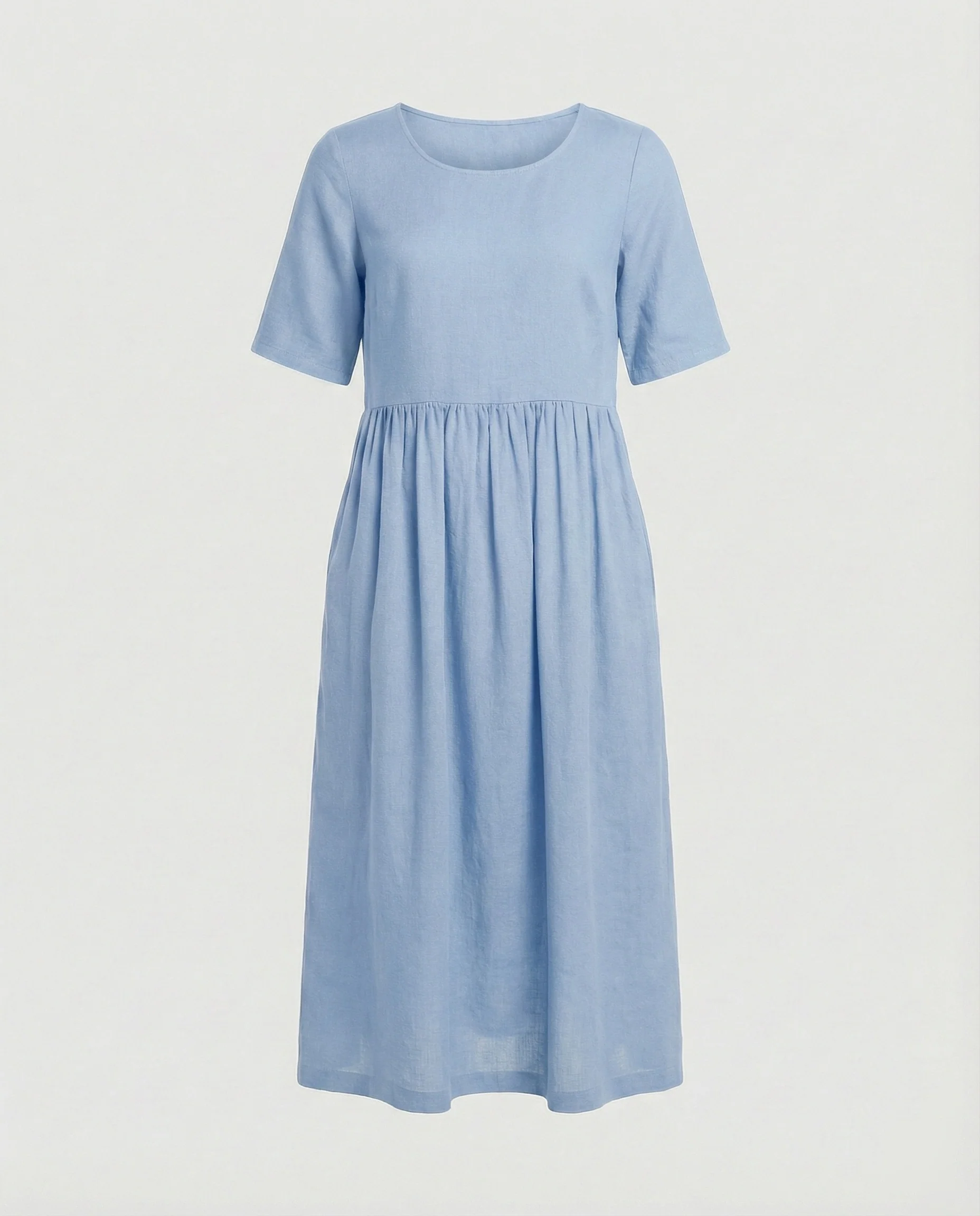 Freizeitkleid Damen Midikleid Leinenoptik - Image 7