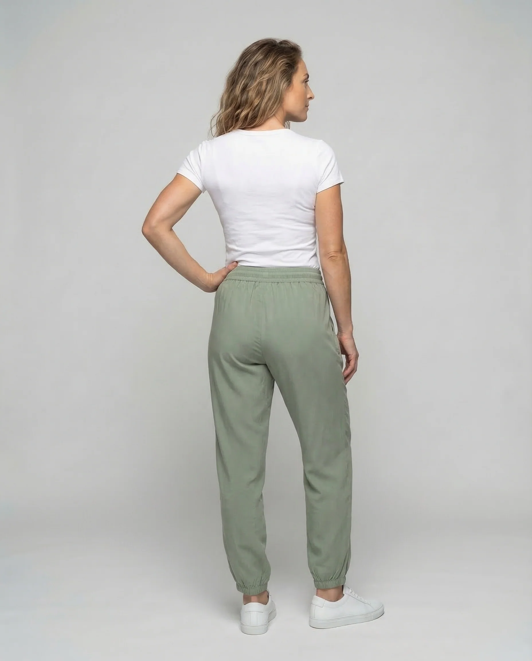 Damen Viskose Jogger Tunnelzug - Image 4