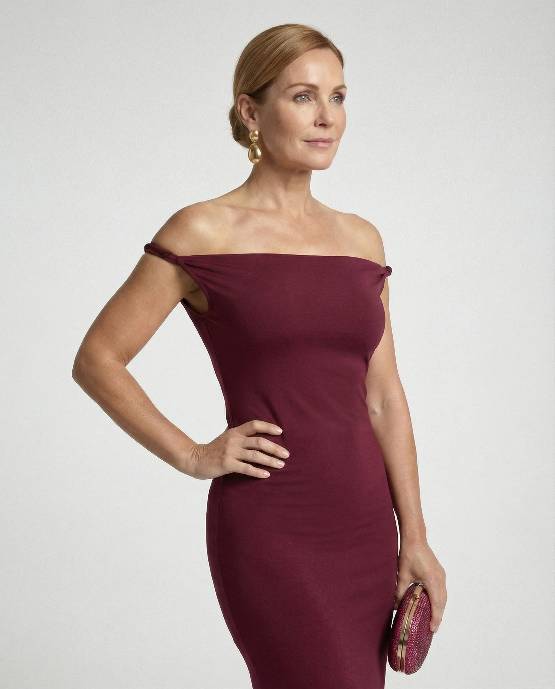 Abendkleid lang schulterfrei figurbetont - Image 2