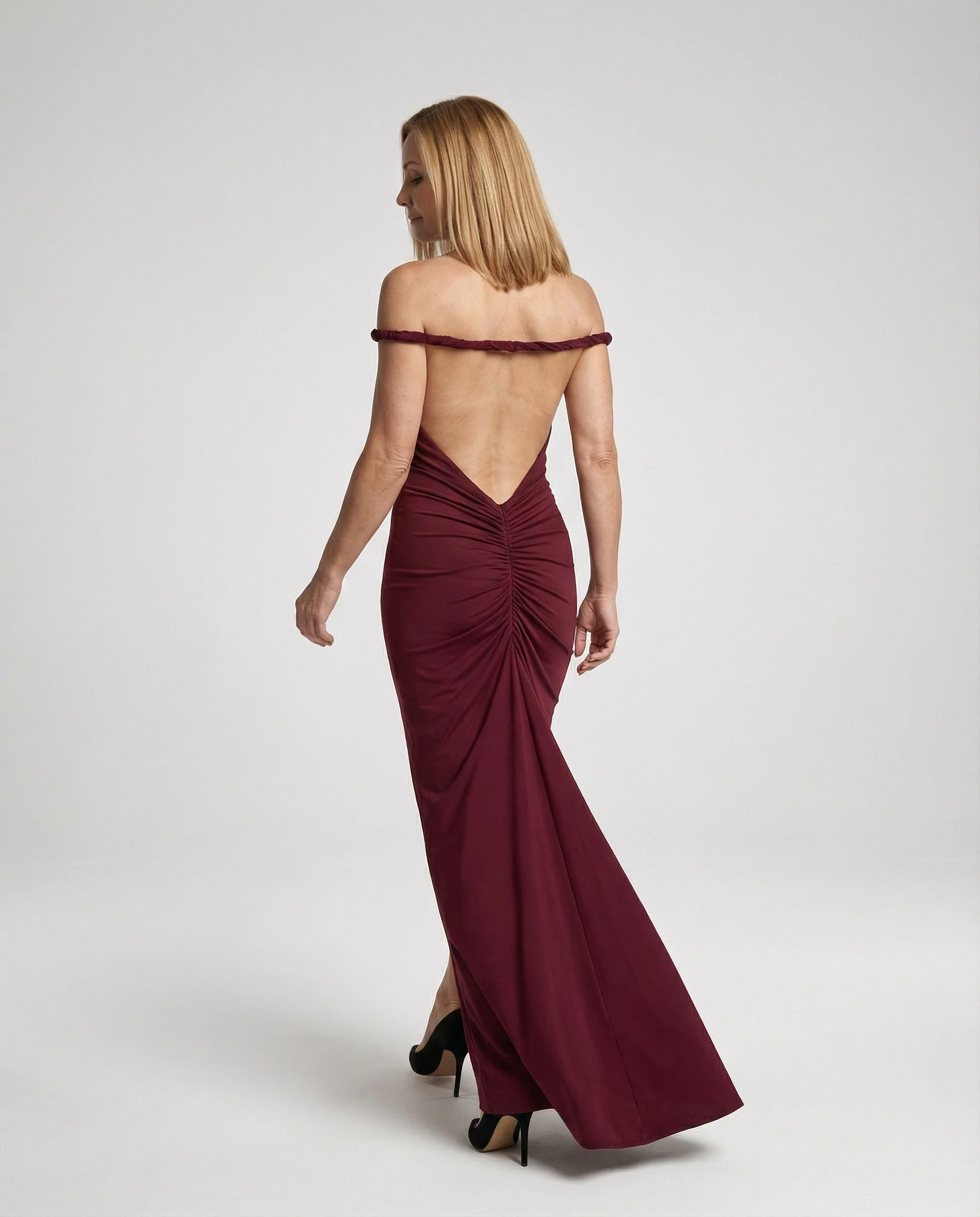 Abendkleid lang schulterfrei figurbetont - Image 4