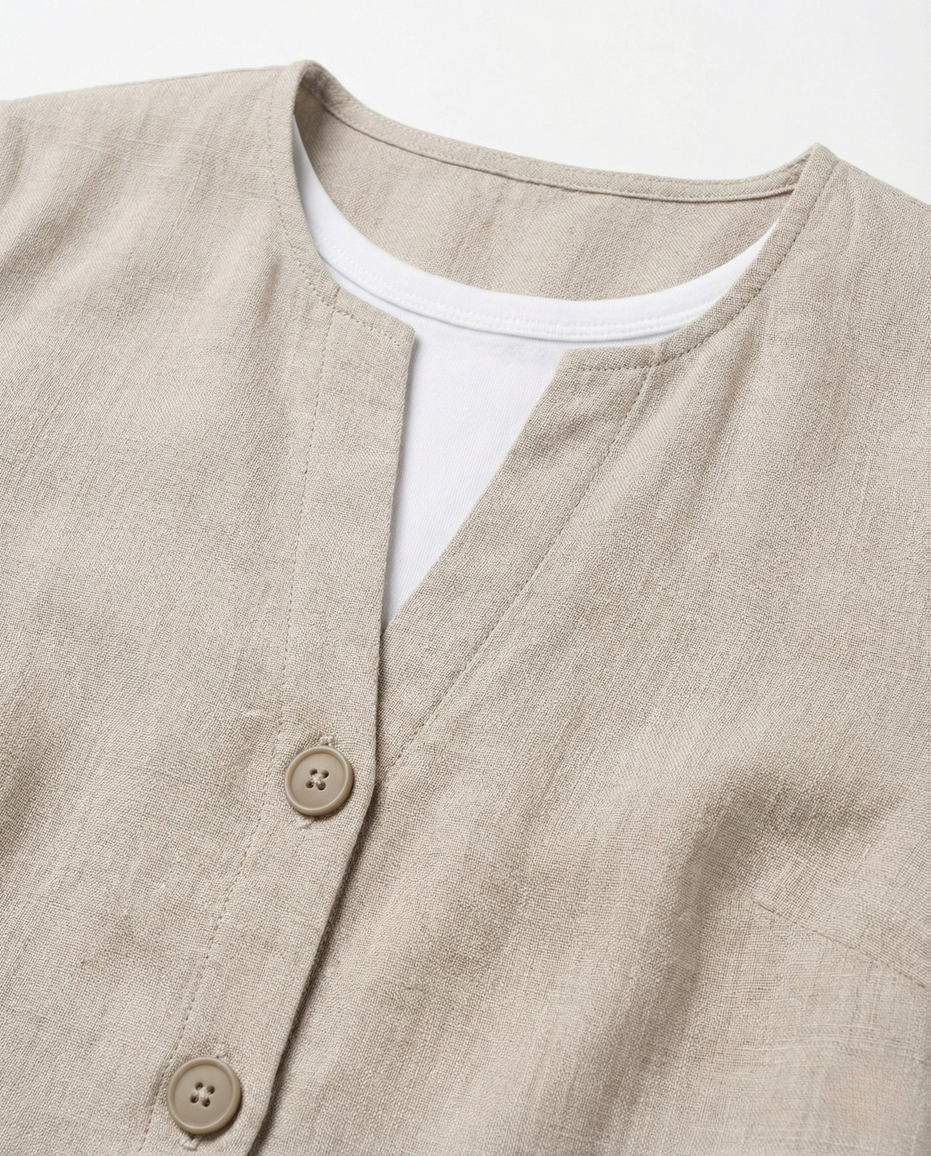 Damen Hemdjacke Leinen - Image 3