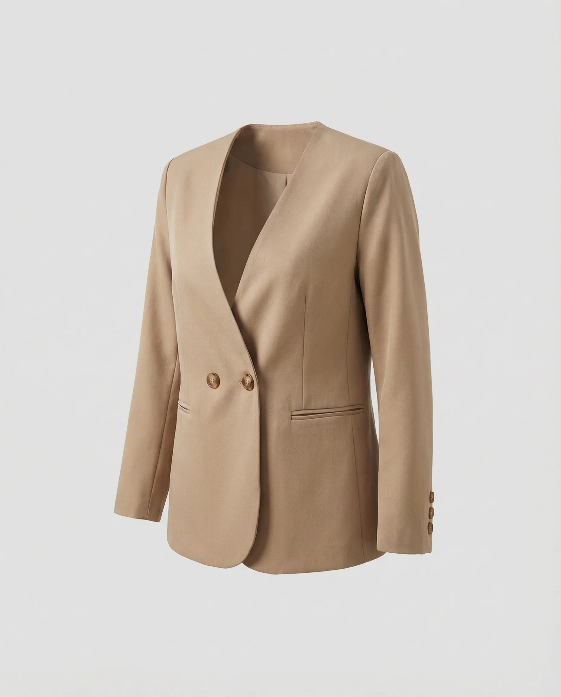Damen Blazer tailliert kragenlos Business - Image 4