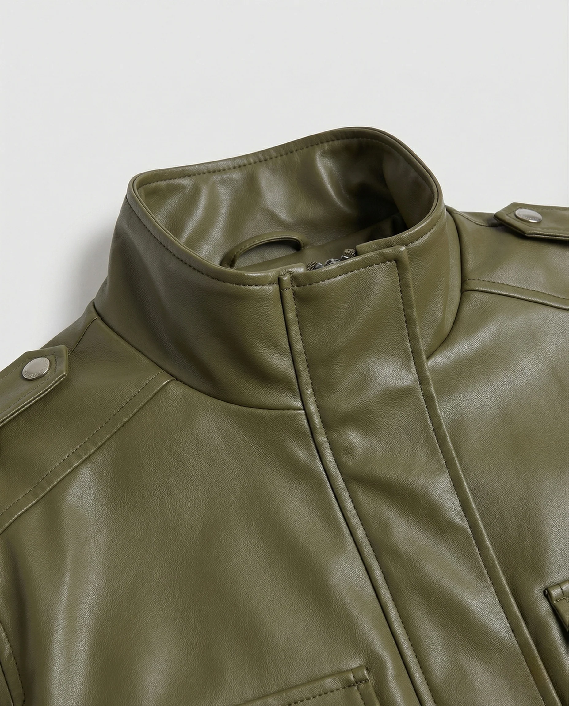 Damen Jacke Lederimitat kurz - Image 3