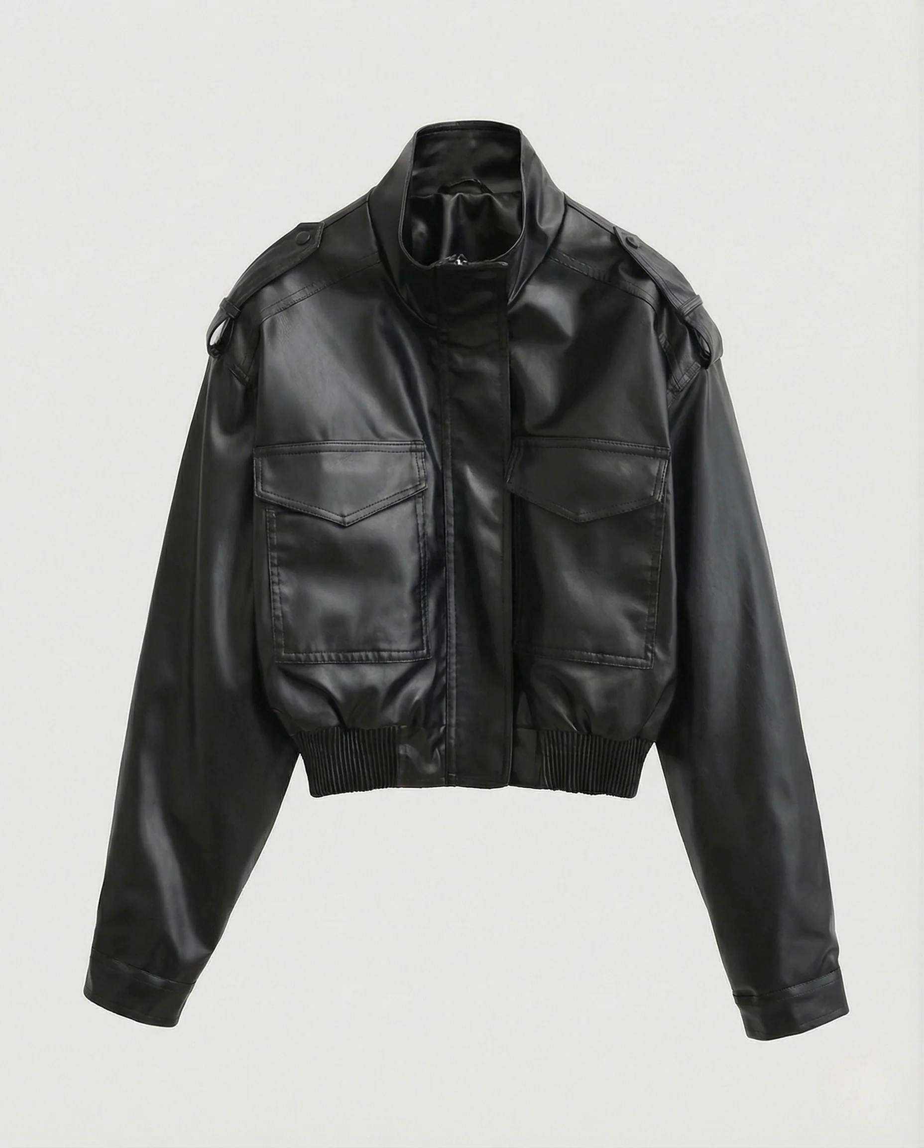 Damen Jacke Lederimitat kurz - Image 5