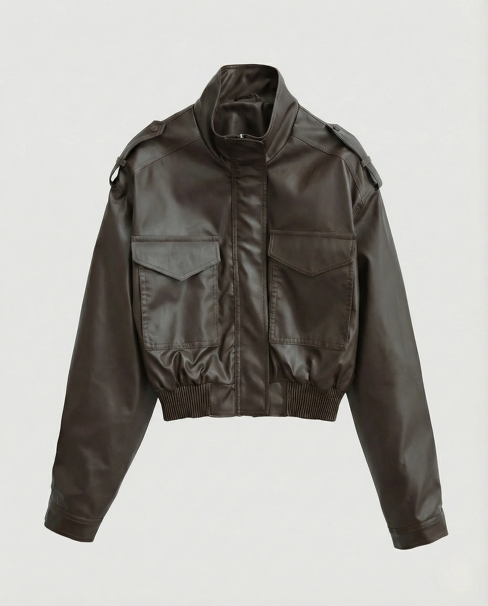 Damen Jacke Lederimitat kurz - Image 6