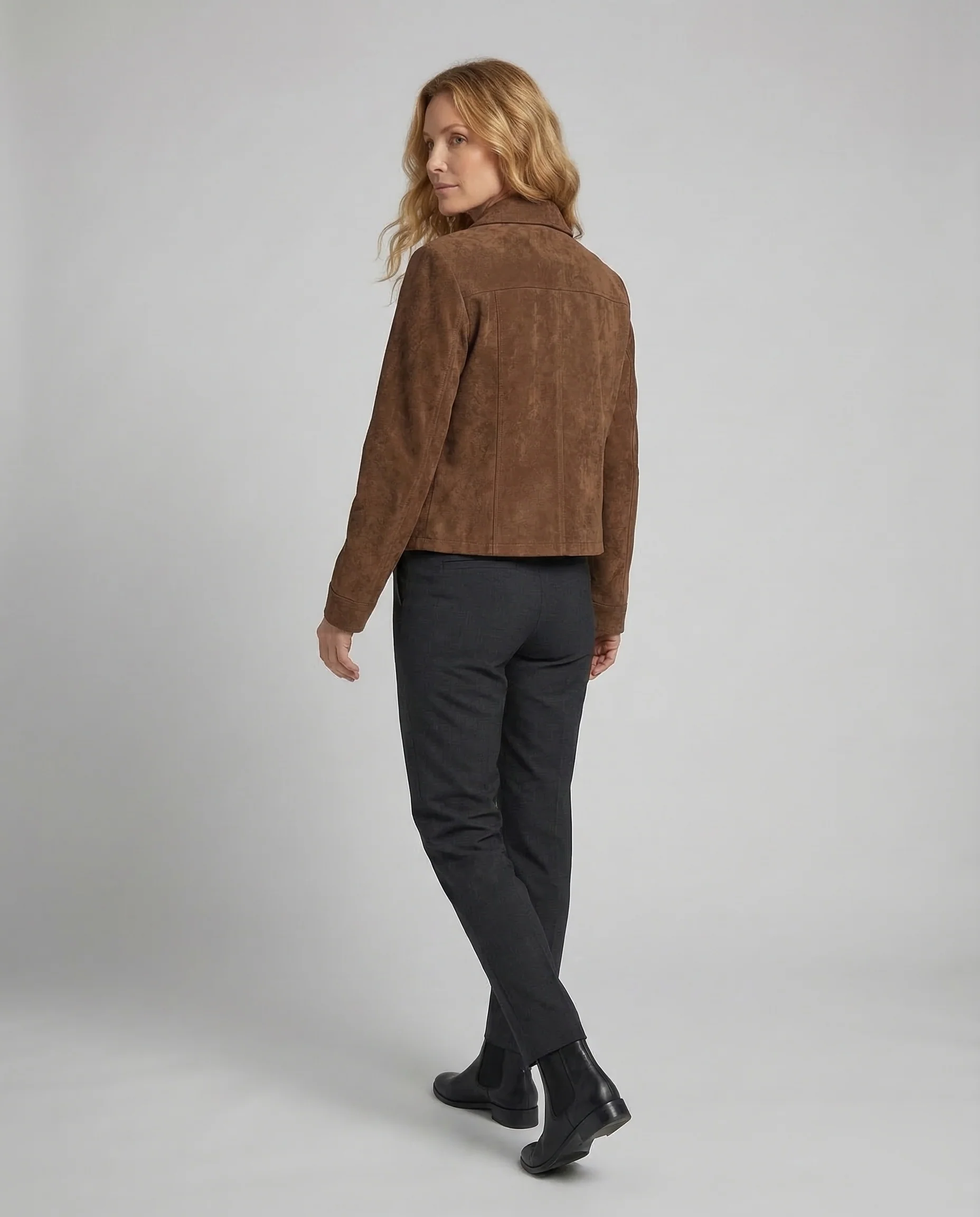 Damen Wildlederjacke Kurz - Image 4