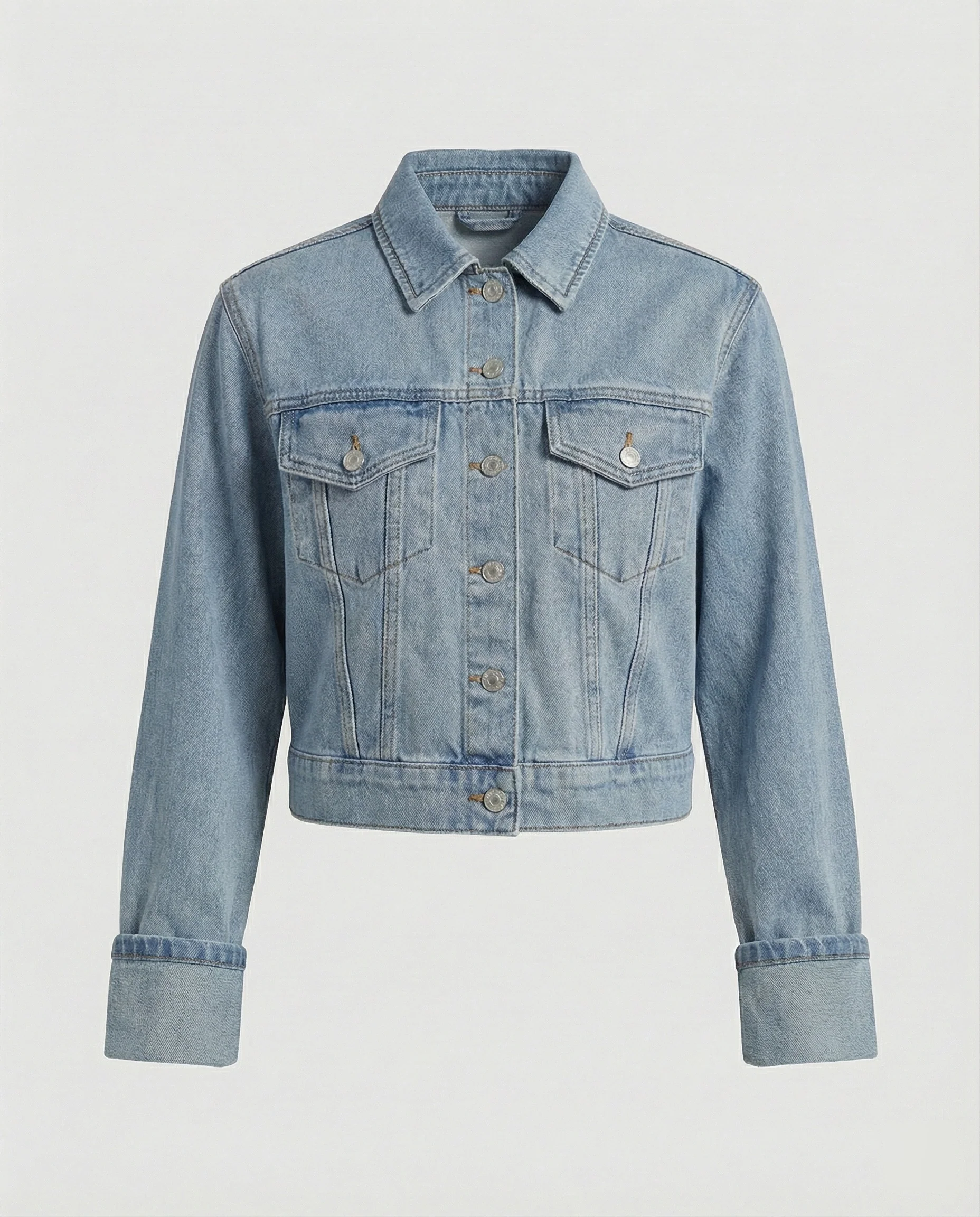 Damen Jeansjacke kurz kastig - Image 7