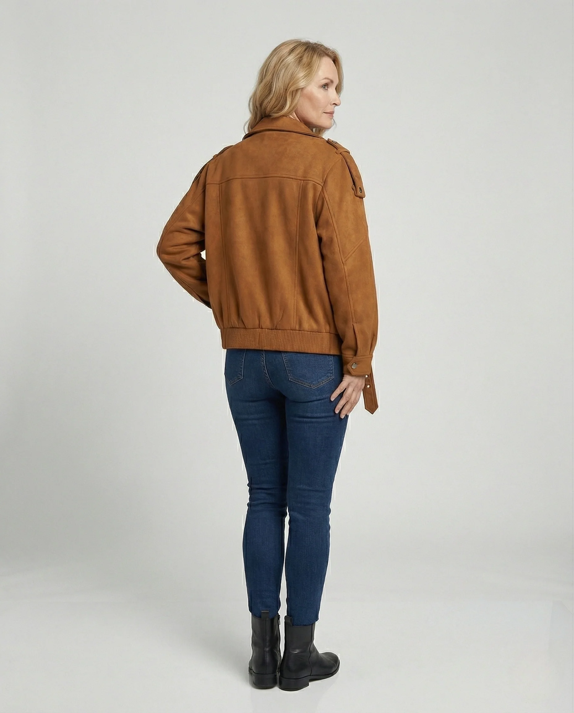 Freizeitkleidung Damen Wollmix Pilotenjacke - Image 4