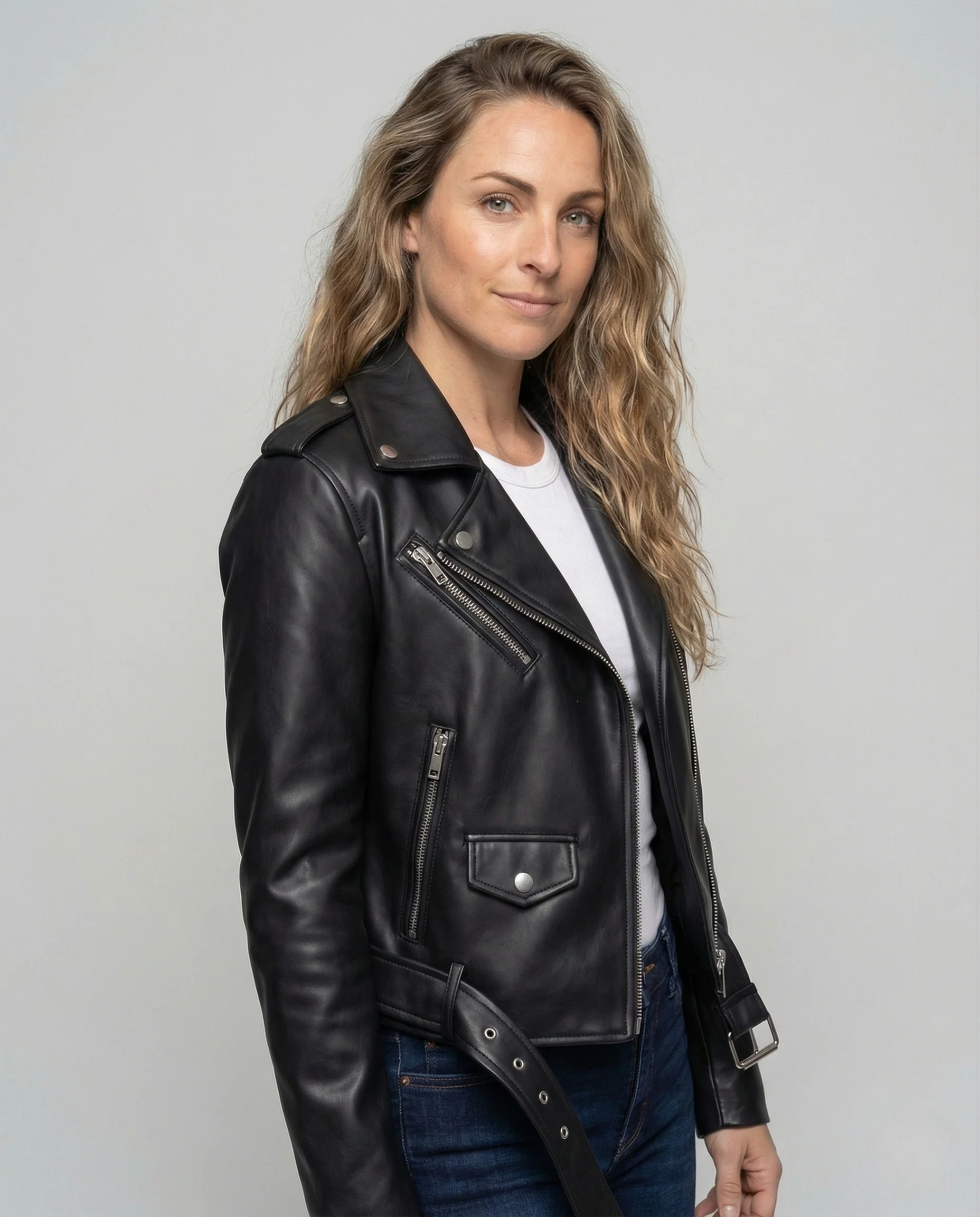 Damen Motojacke in Lederoptik - Image 2