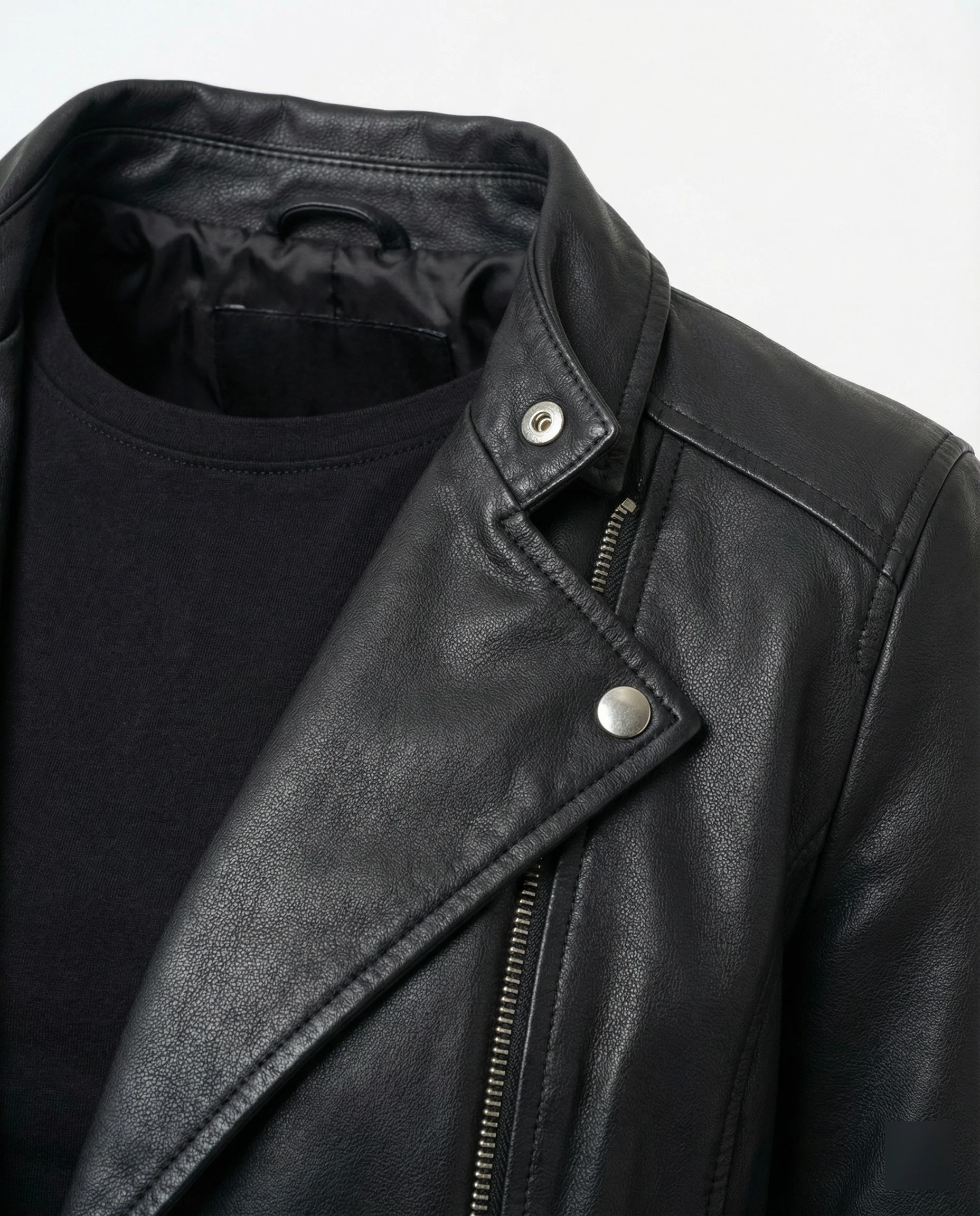 Damen kurz geschnittene taillierte Bikerjacke mit asymmetrischem Reißverschluss gesteppter Ärmelpartie und seitlichen Schnallenbändern Heidi-Mode - Image 3