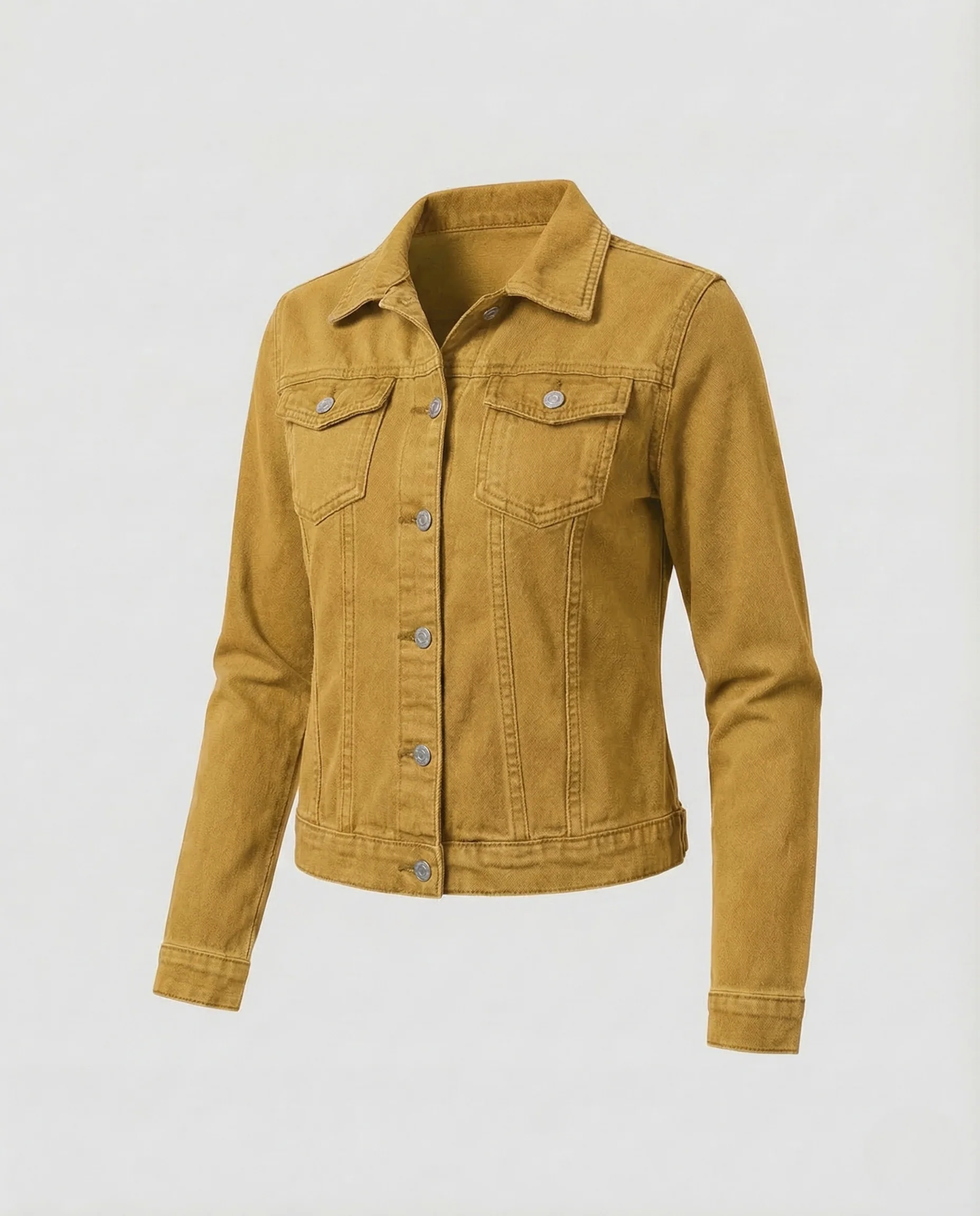Damen Jeansjacke Kurz Tailliert - Image 10
