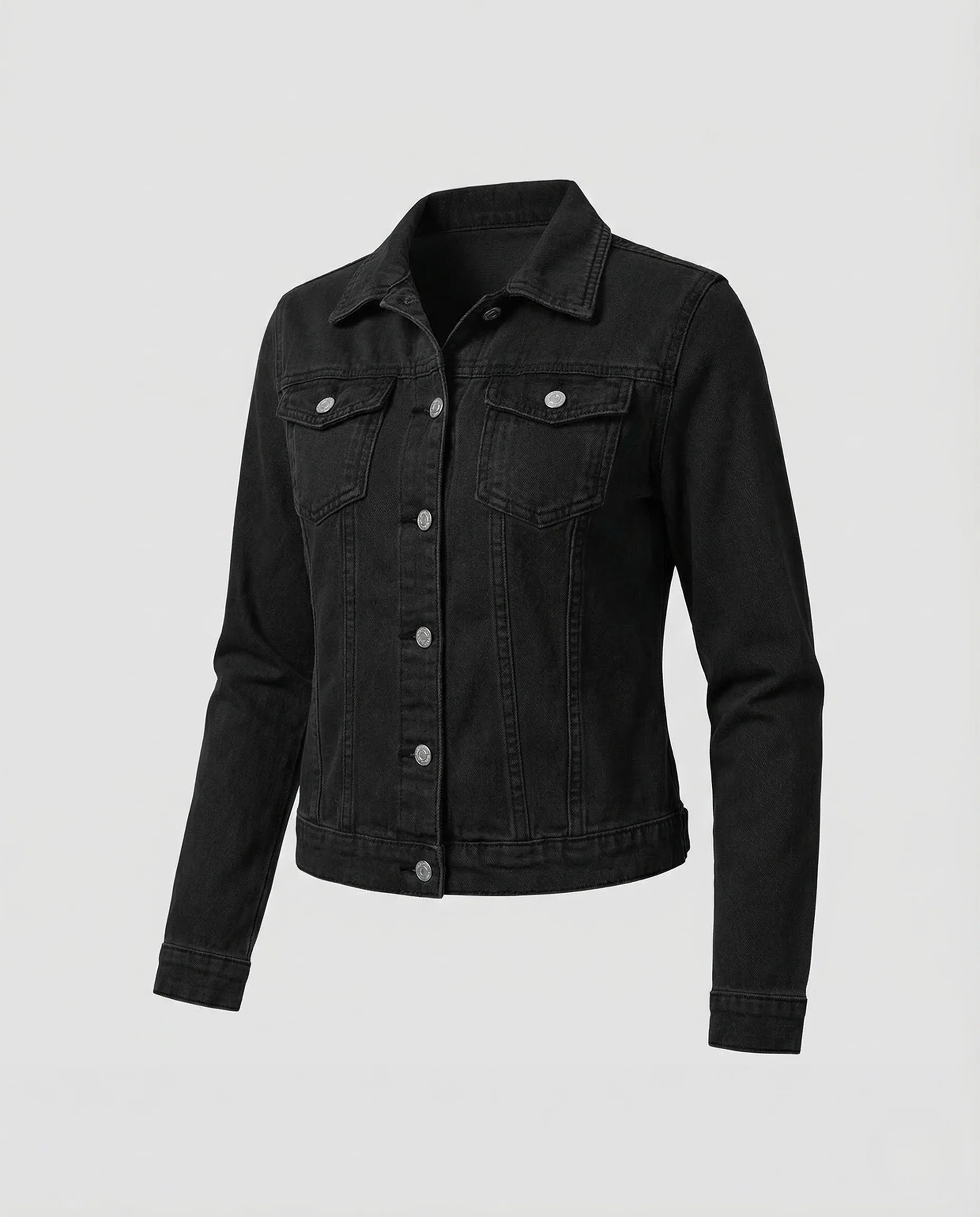 Damen Jeansjacke Kurz Tailliert - Image 5