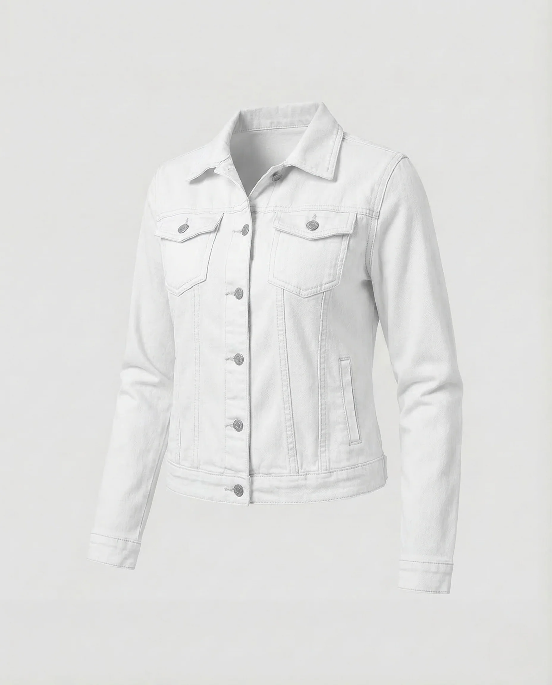 Damen Jeansjacke Kurz Tailliert - Image 8
