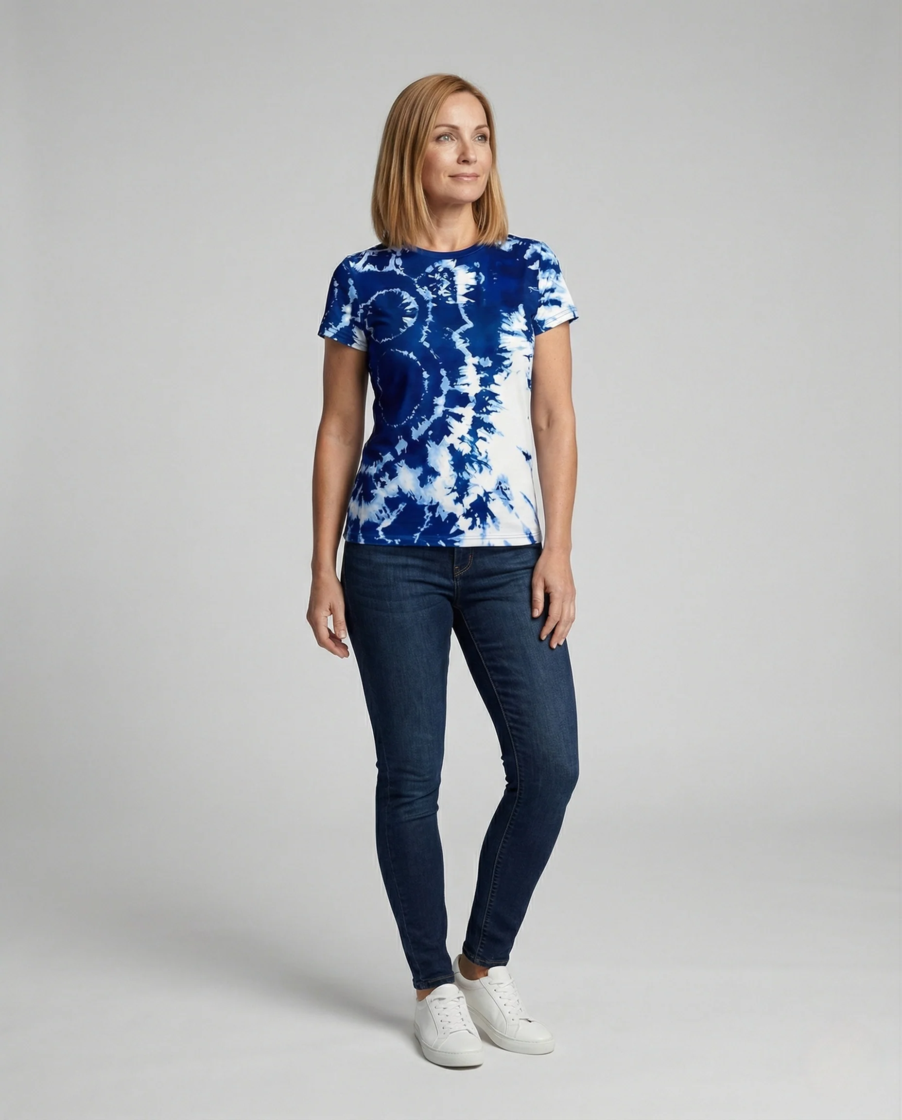 Printshirt Damen Pfauenmotiv Kurzarm