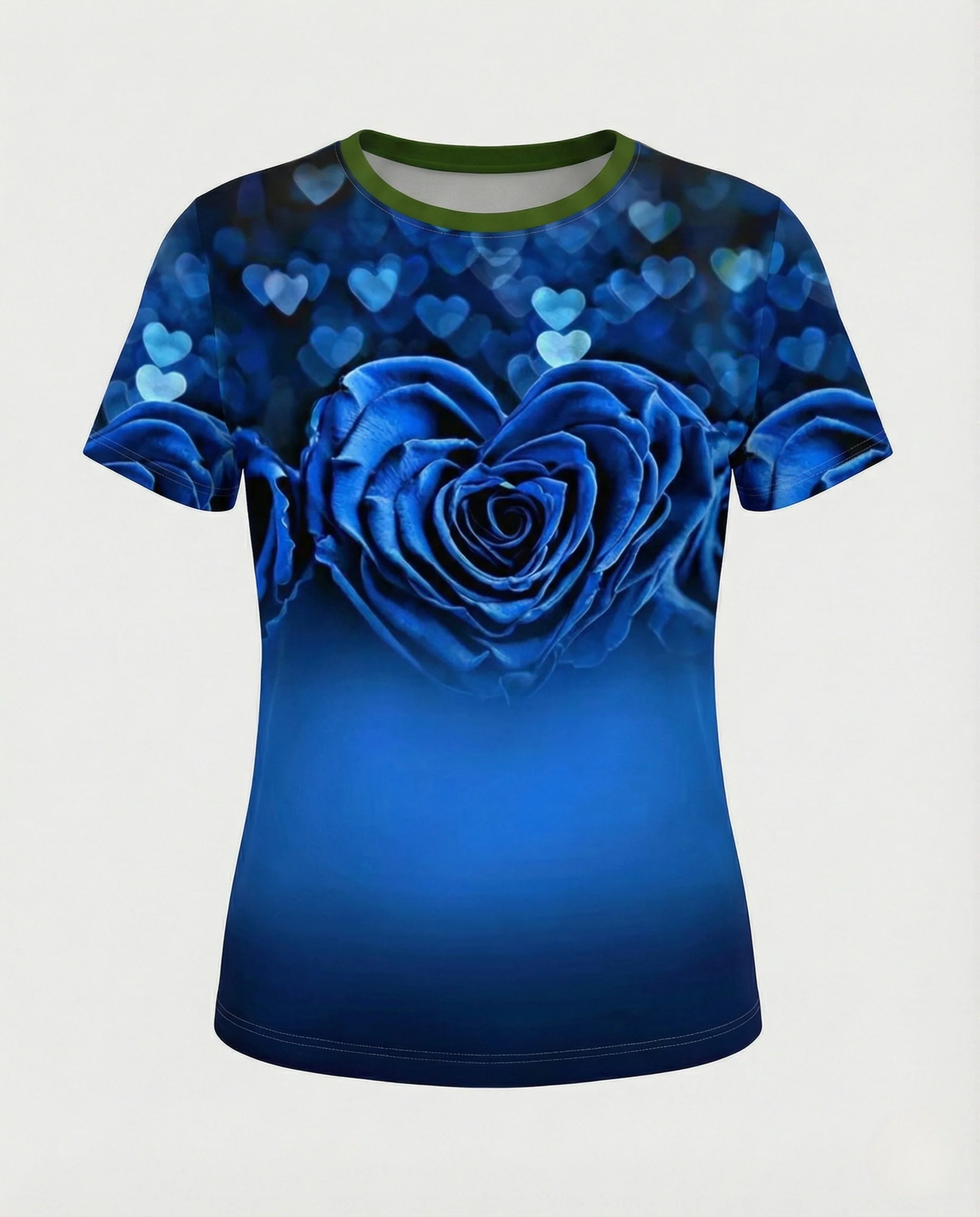 Printshirt Damen Pfauenmotiv Kurzarm - Image 19