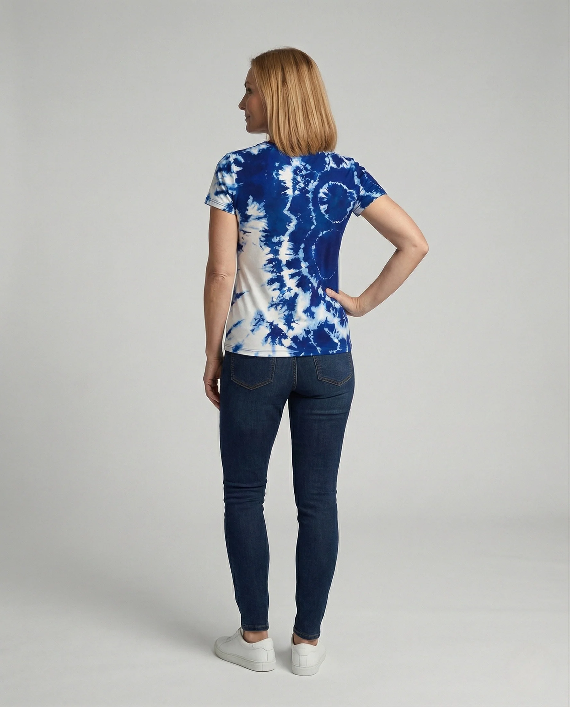 Printshirt Damen Pfauenmotiv Kurzarm - Image 4