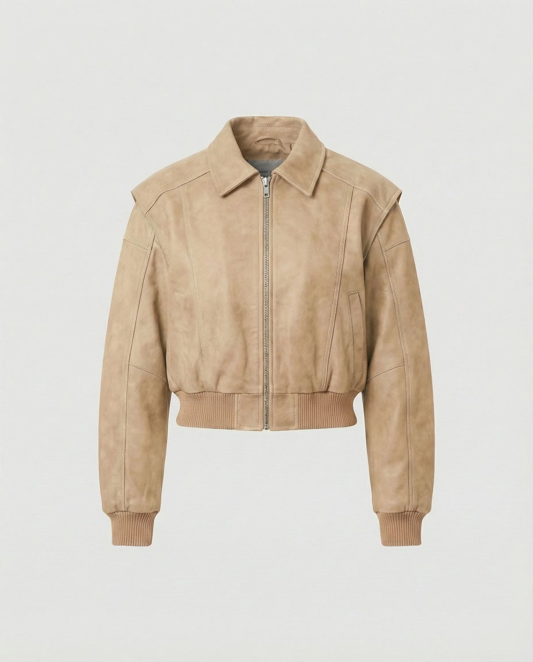 Blousonjacke aus Lederimitat mit weit geschnittenen Raglanärmeln, markanten Ziernähten und Metallreißverschluss Heidi-Mode - Image 8