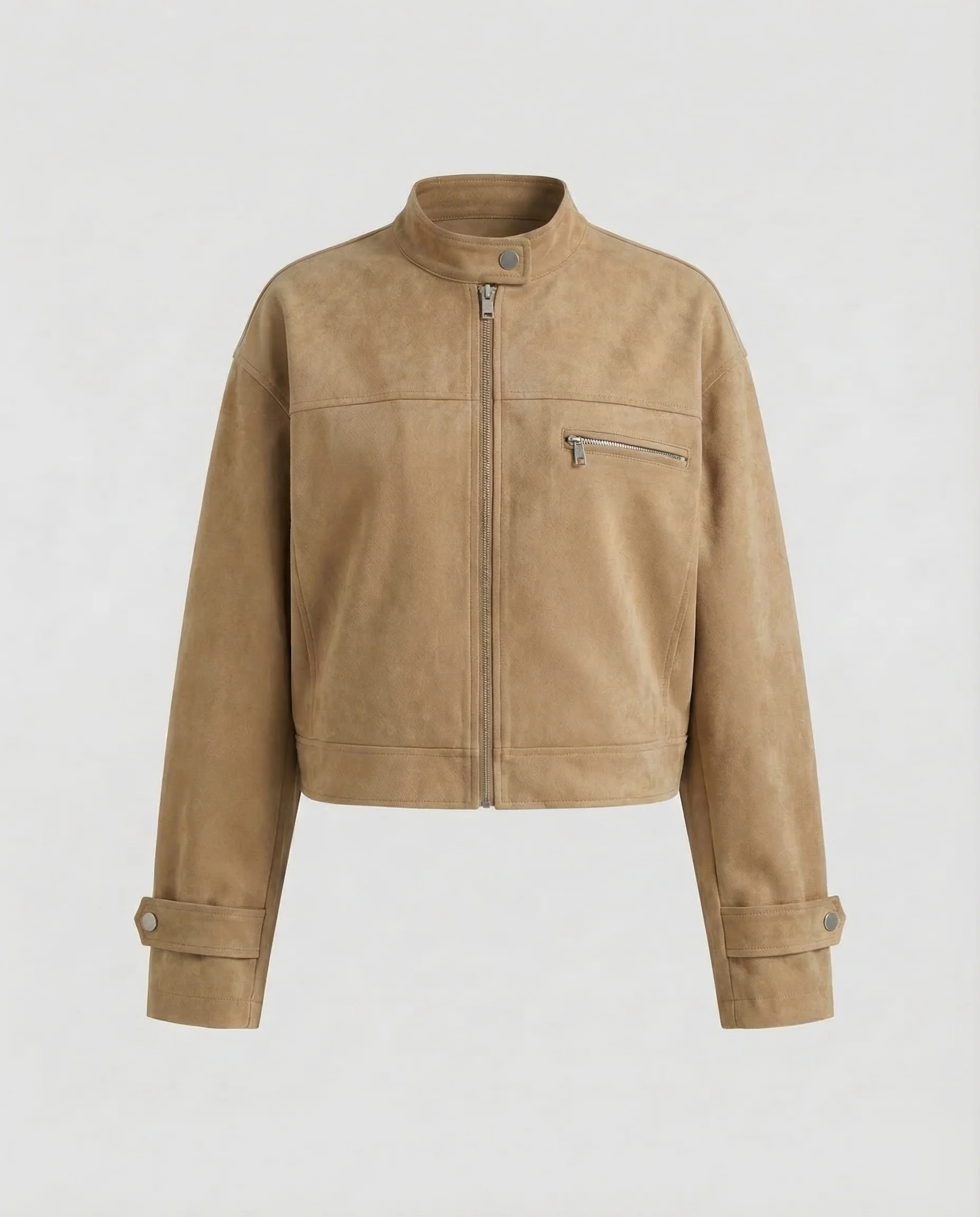 Damen Bomberjacke Kurz Stehkragen - Image 6