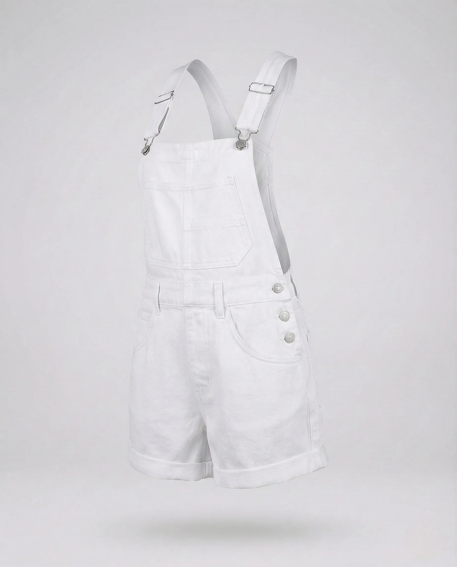Damen Kurze Denim Latzhose - Image 6