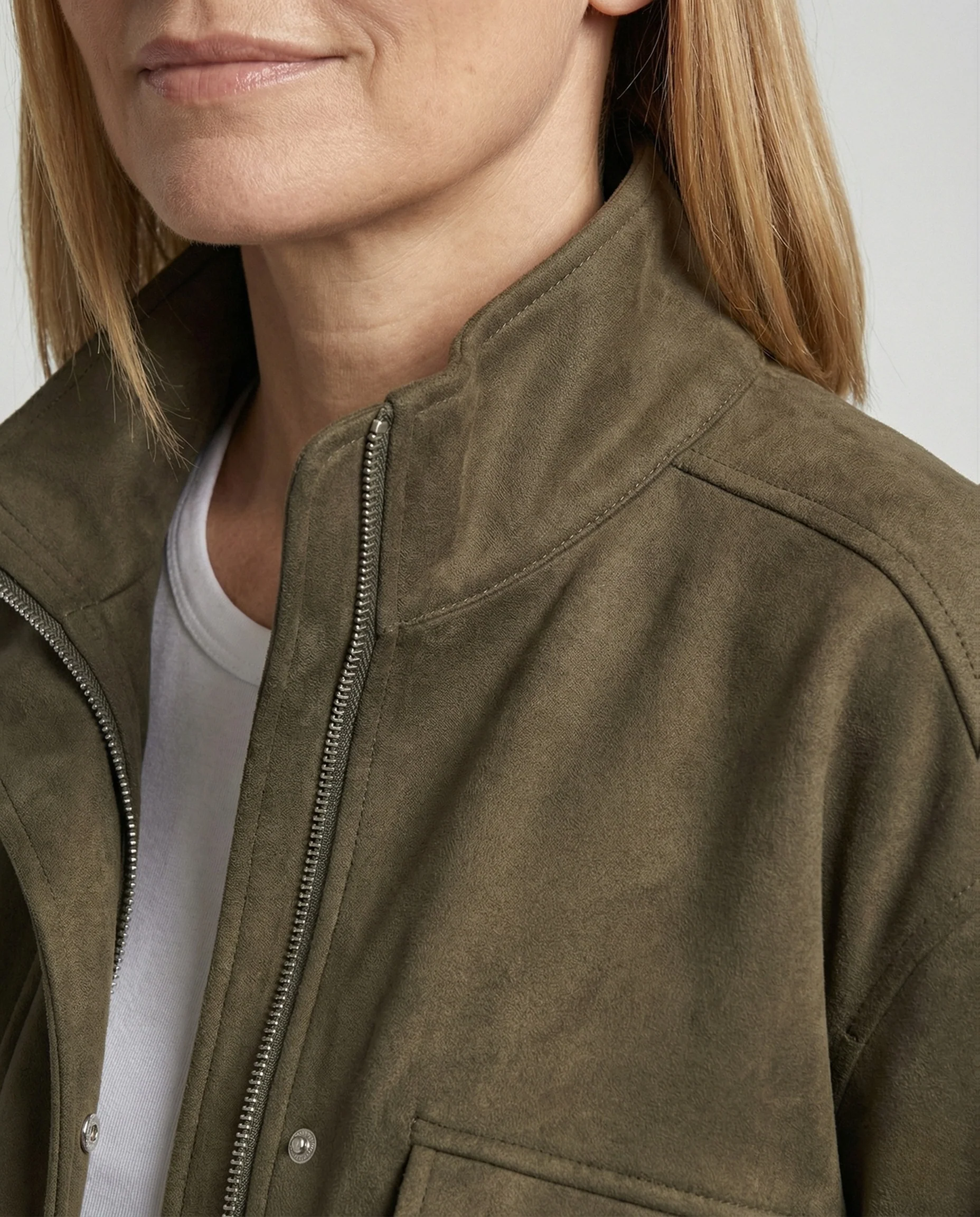 Freizeitkleidung Damen Wildlederjacke Kurz - Image 3