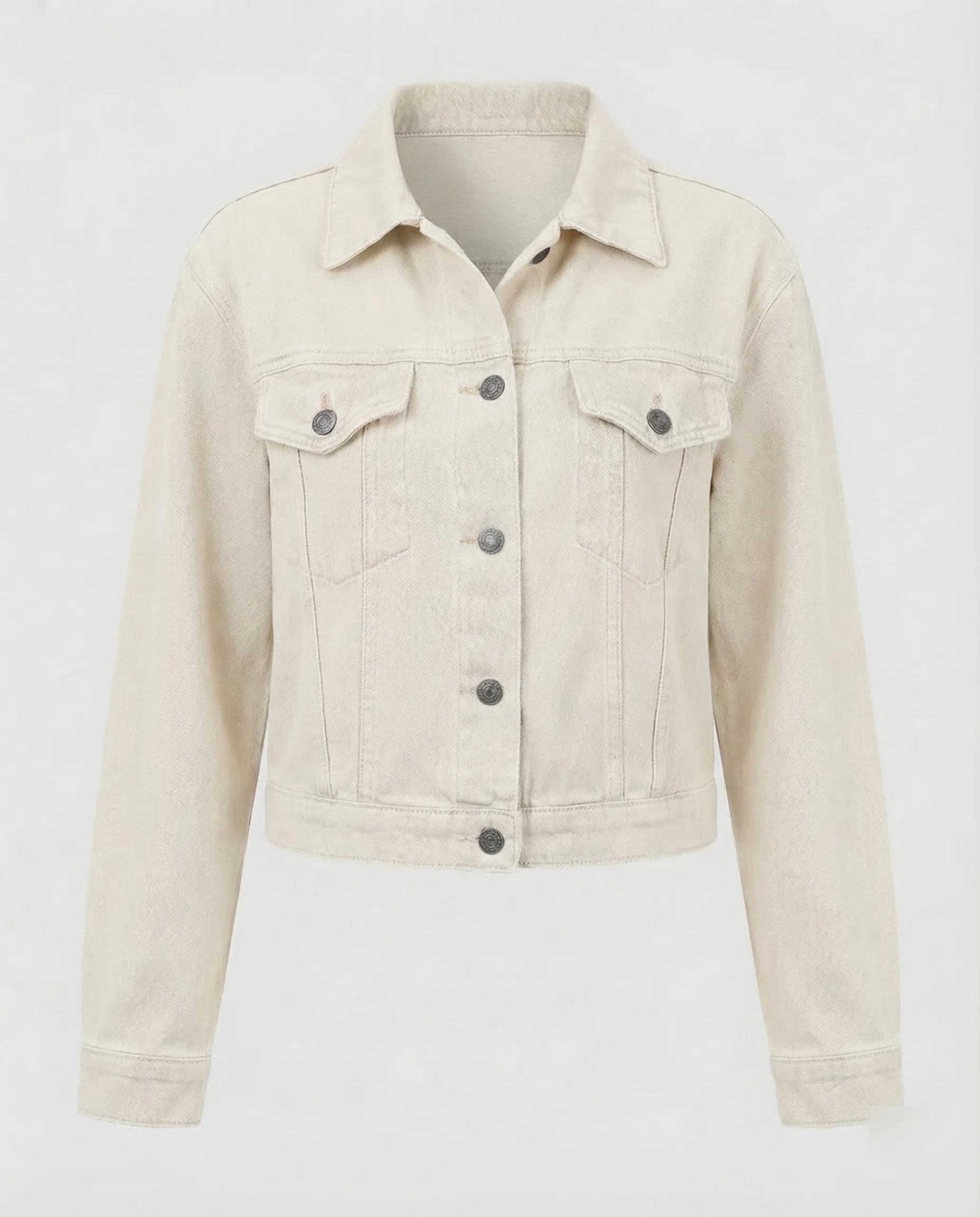 Damen Jeansjacke Kurz Brusttaschen - Image 6