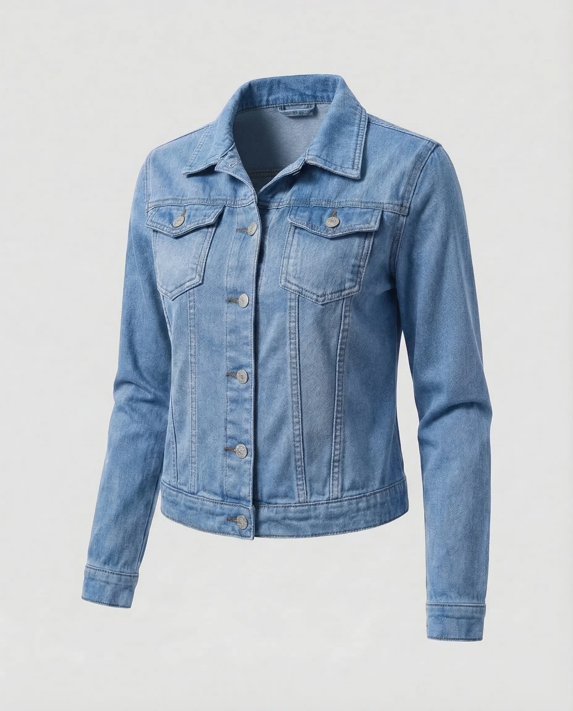 Damen Trucker Jeansjacke Kurz - Image 7