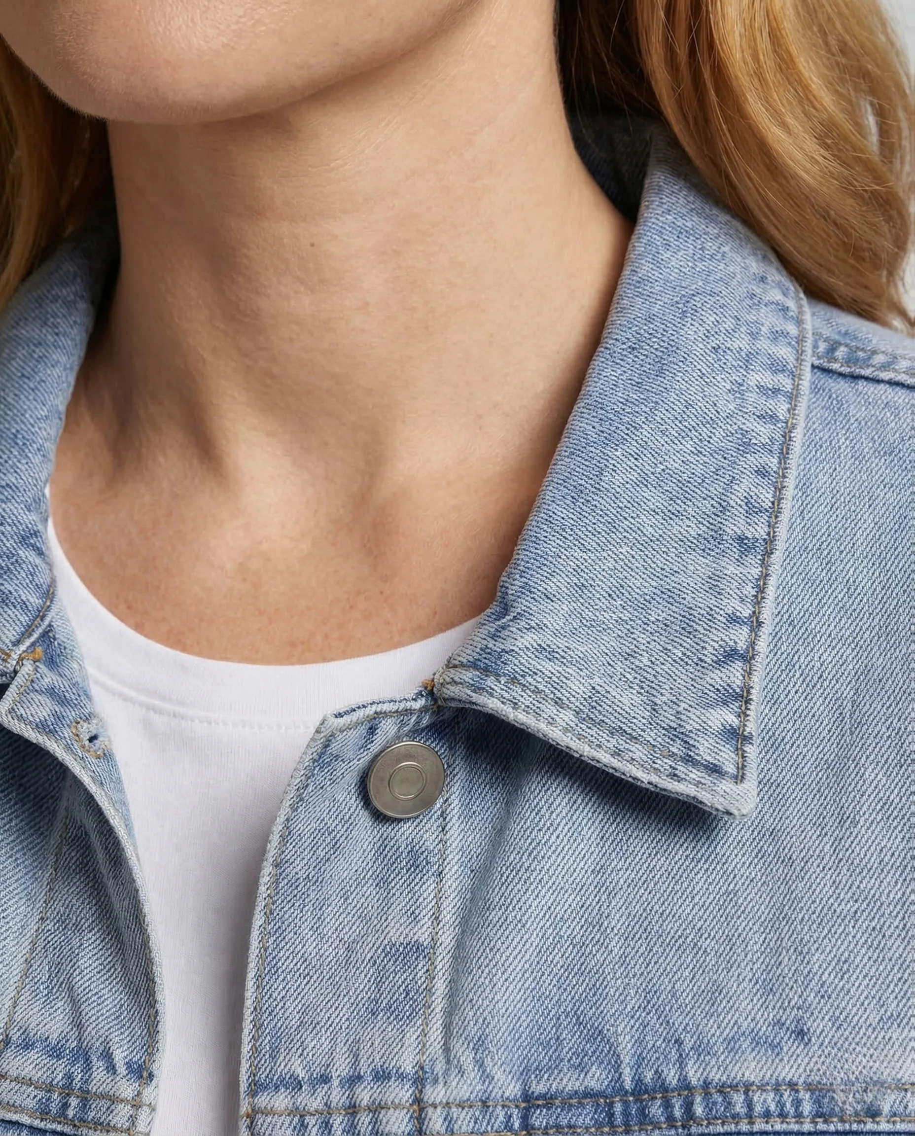 Damen Jeansjacke Kurz Stickerei - Image 3