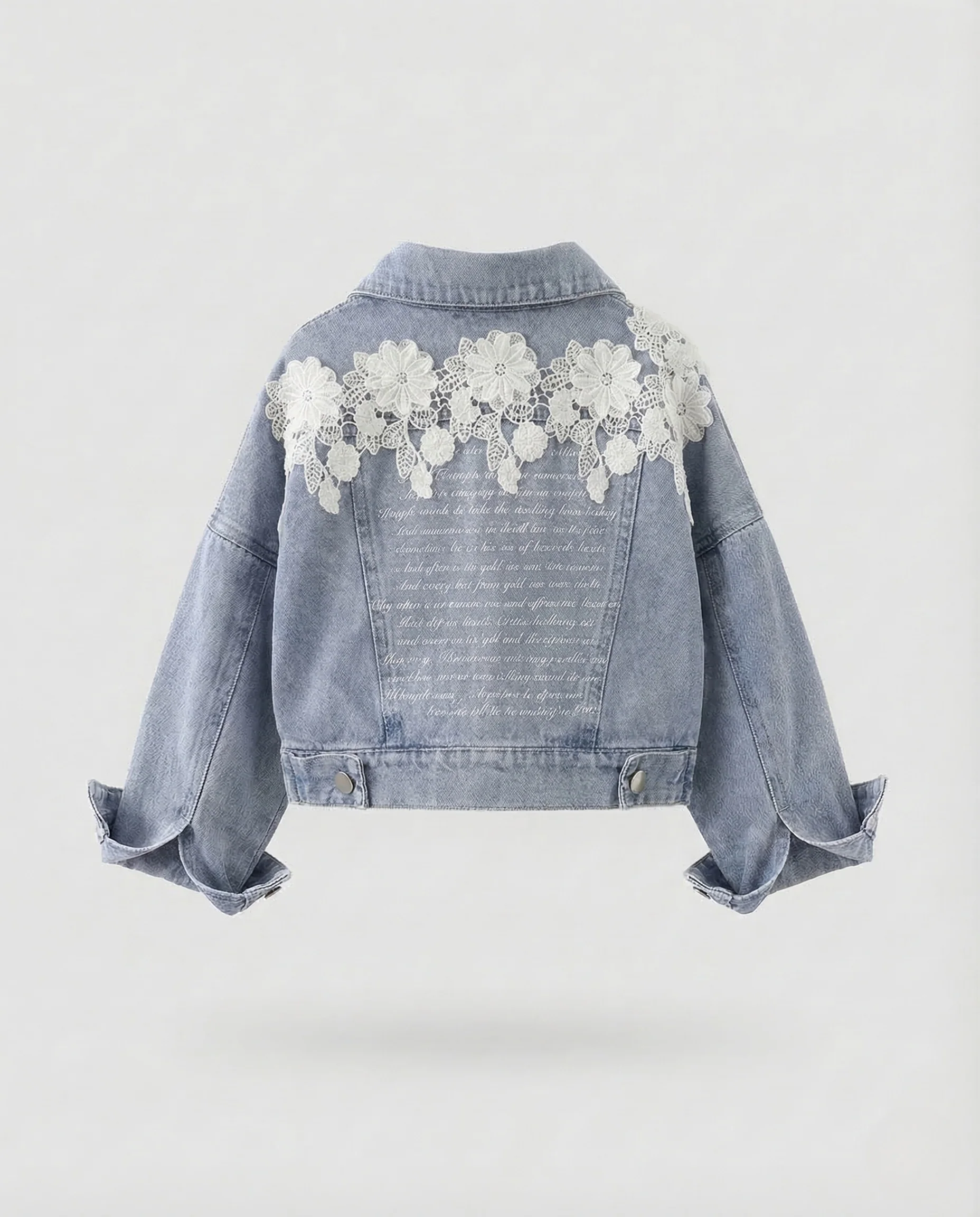 Damen Jeansjacke Kurz Stickerei - Image 6