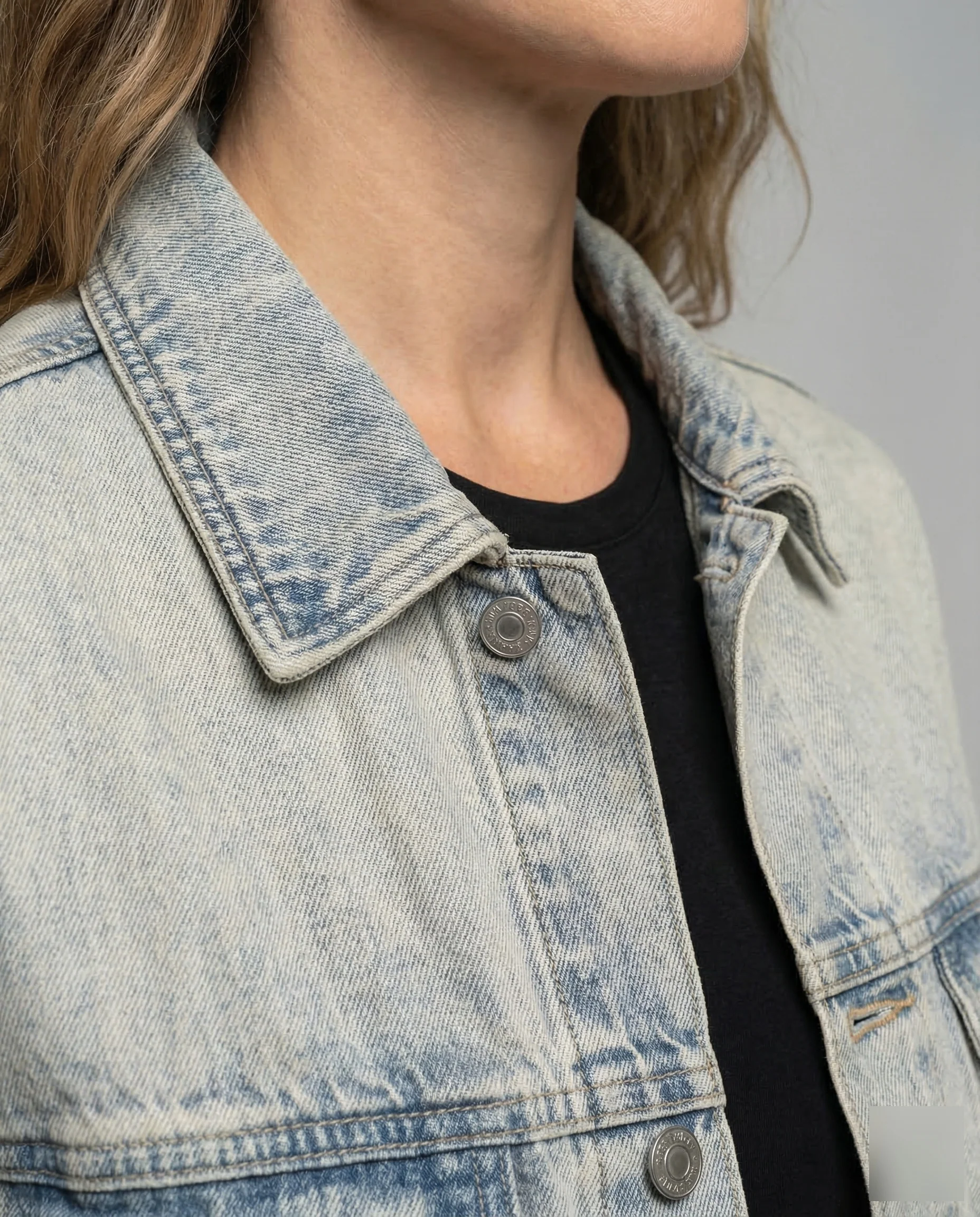 Damen Jeansjacke Ballonärmel - Image 3