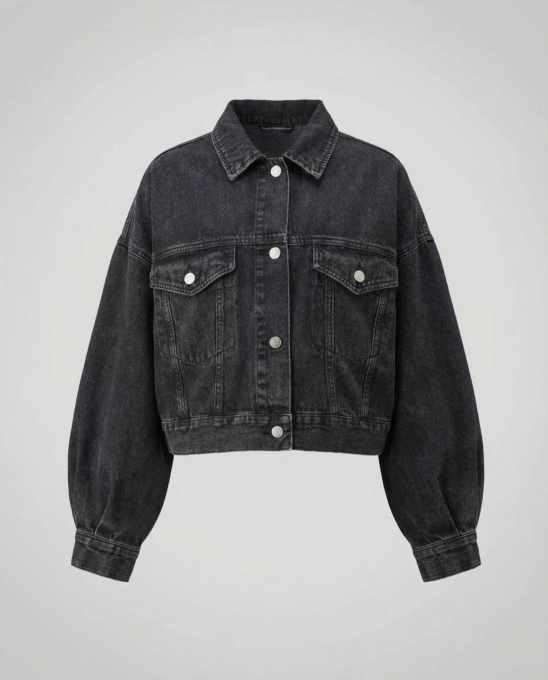 Damen Jeansjacke Ballonärmel - Image 5