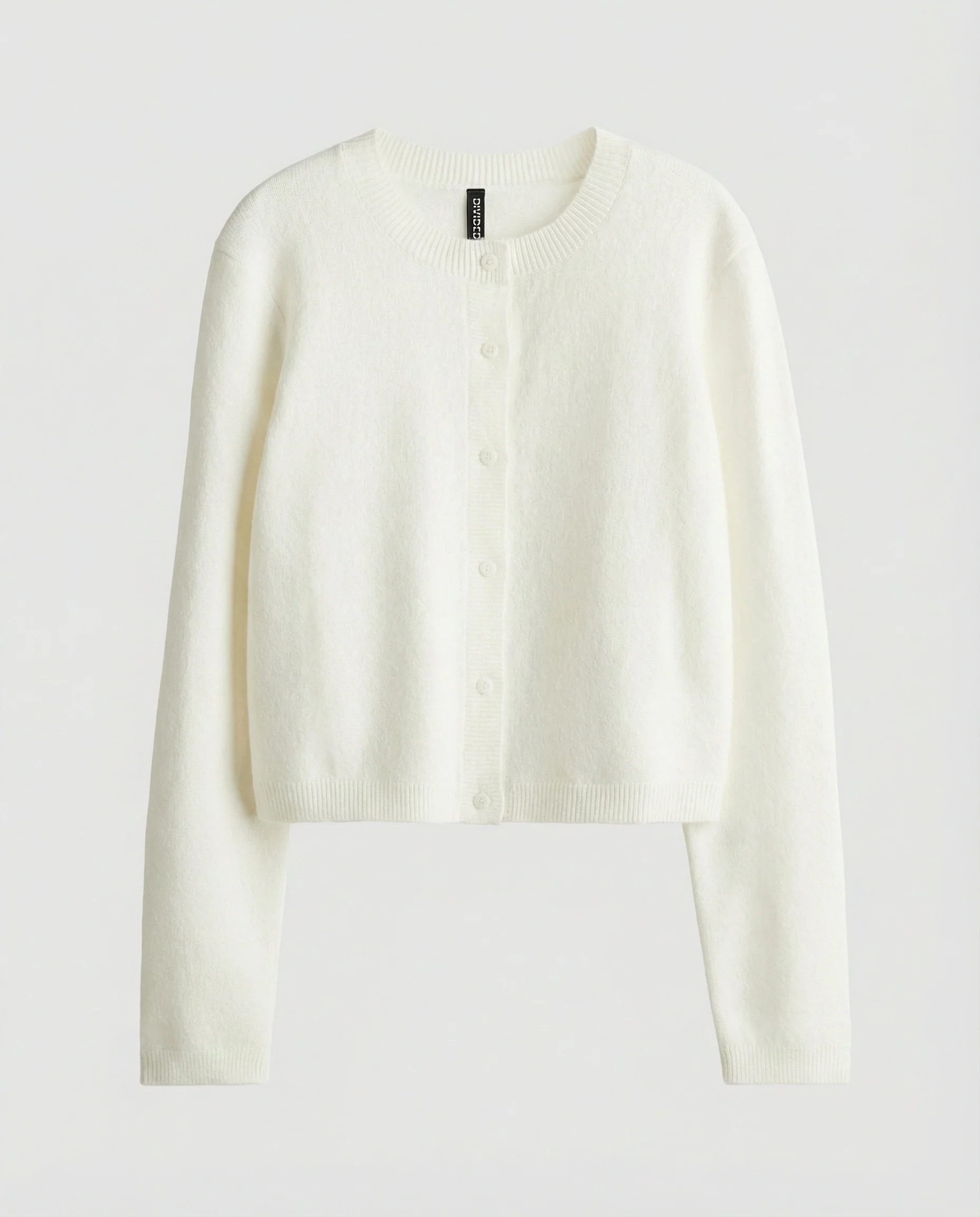 Kurze kastig geschnittene Feinstrick-Cardigan mit Rundhalsausschnitt und tonalem Knopfverschluss Heidi-Mode - Image 4