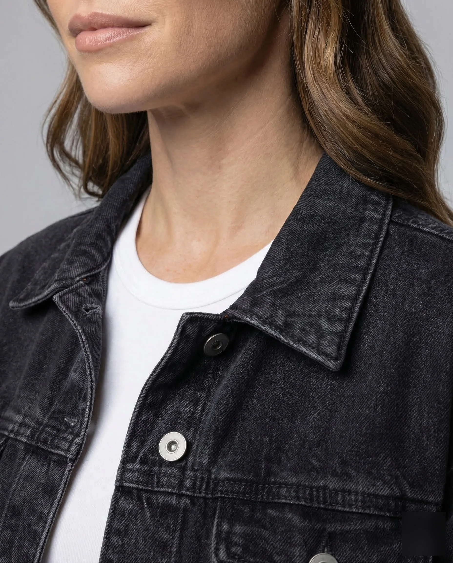 Damen Denimjacke Boxy Kurz - Image 3