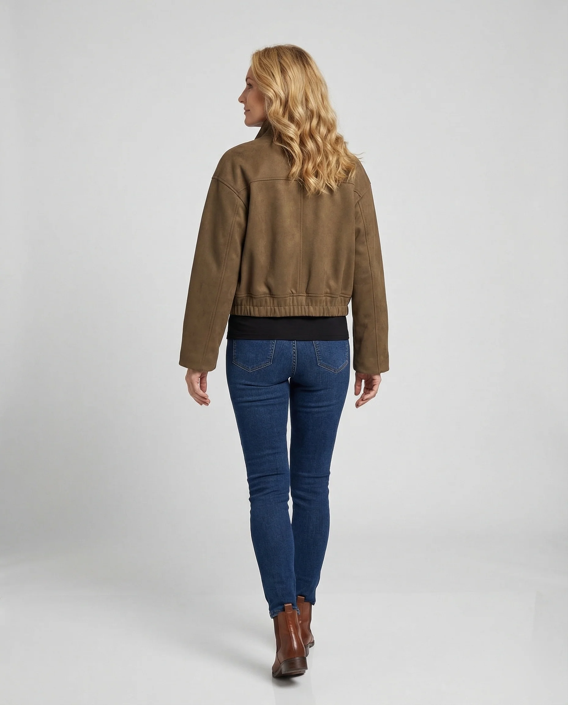 Freizeitkleidung Damen Utility Jacke Kurz - Image 4