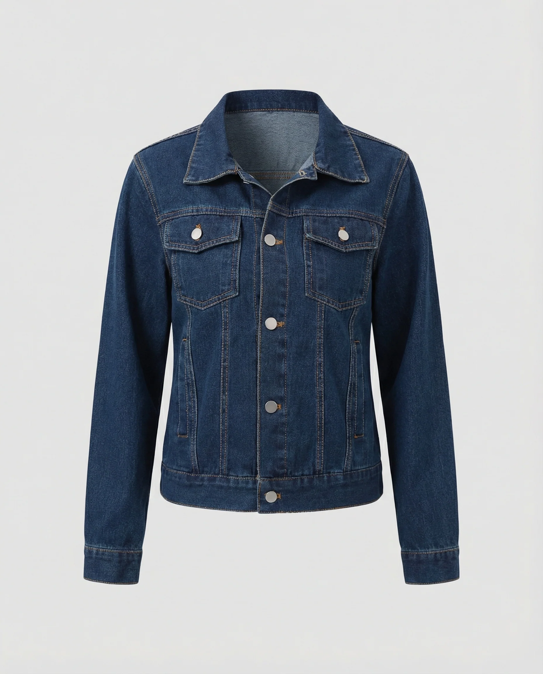 Damen Jeansjacke Damen kurz mit Taschen - Image 5