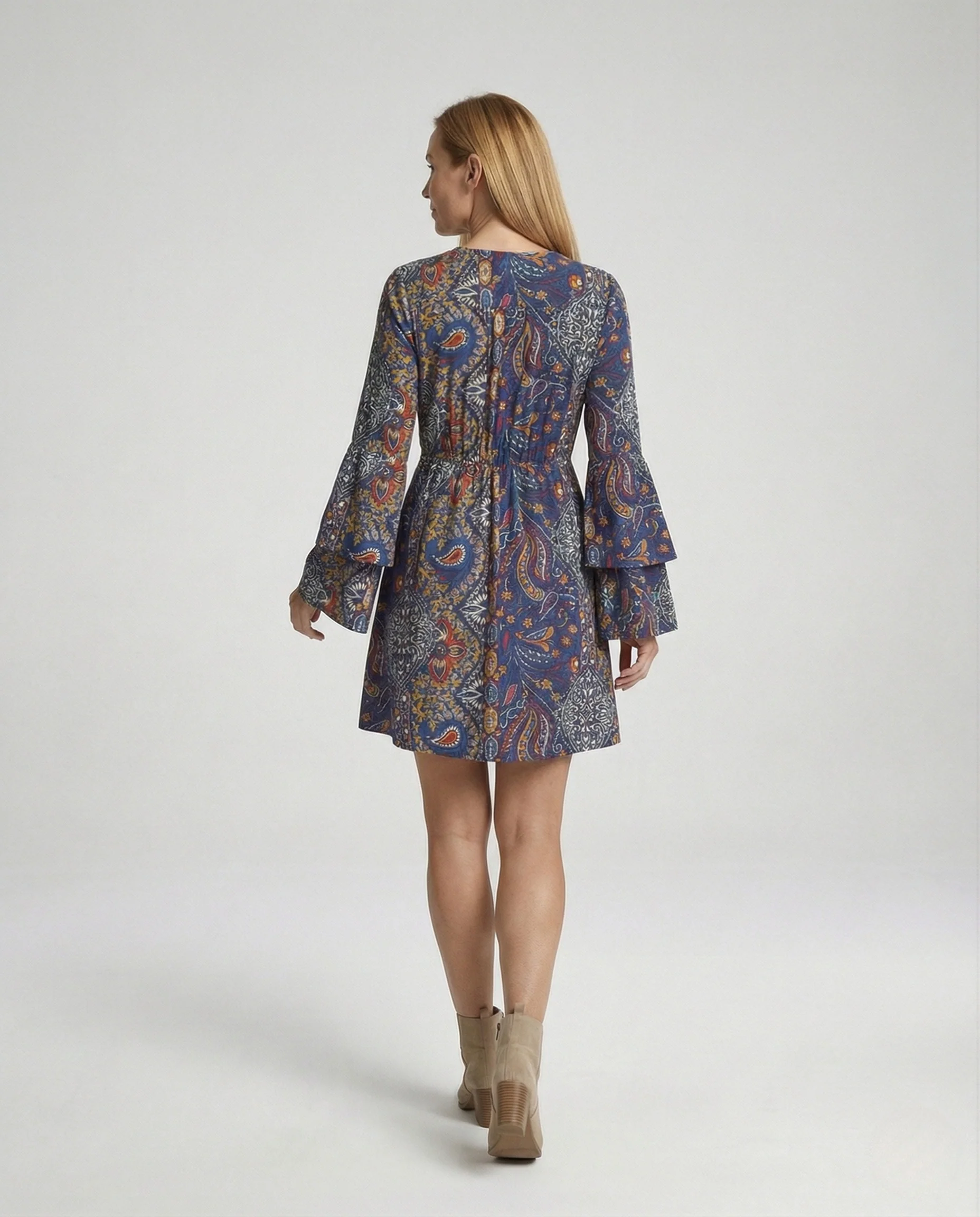 Boho Freizeitkleid Damen Minikleid - Image 3