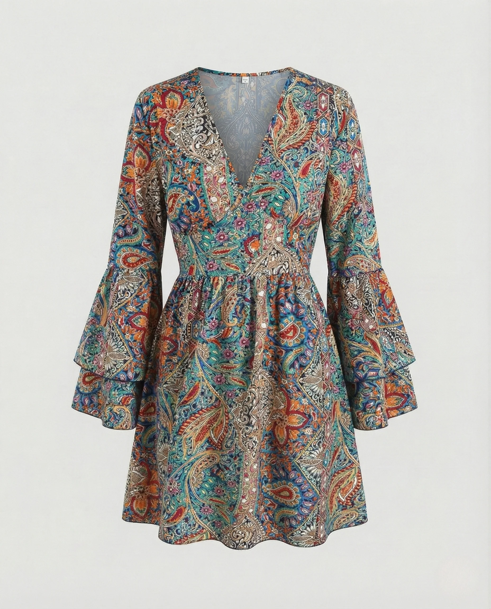 Boho Freizeitkleid Damen Minikleid - Image 6