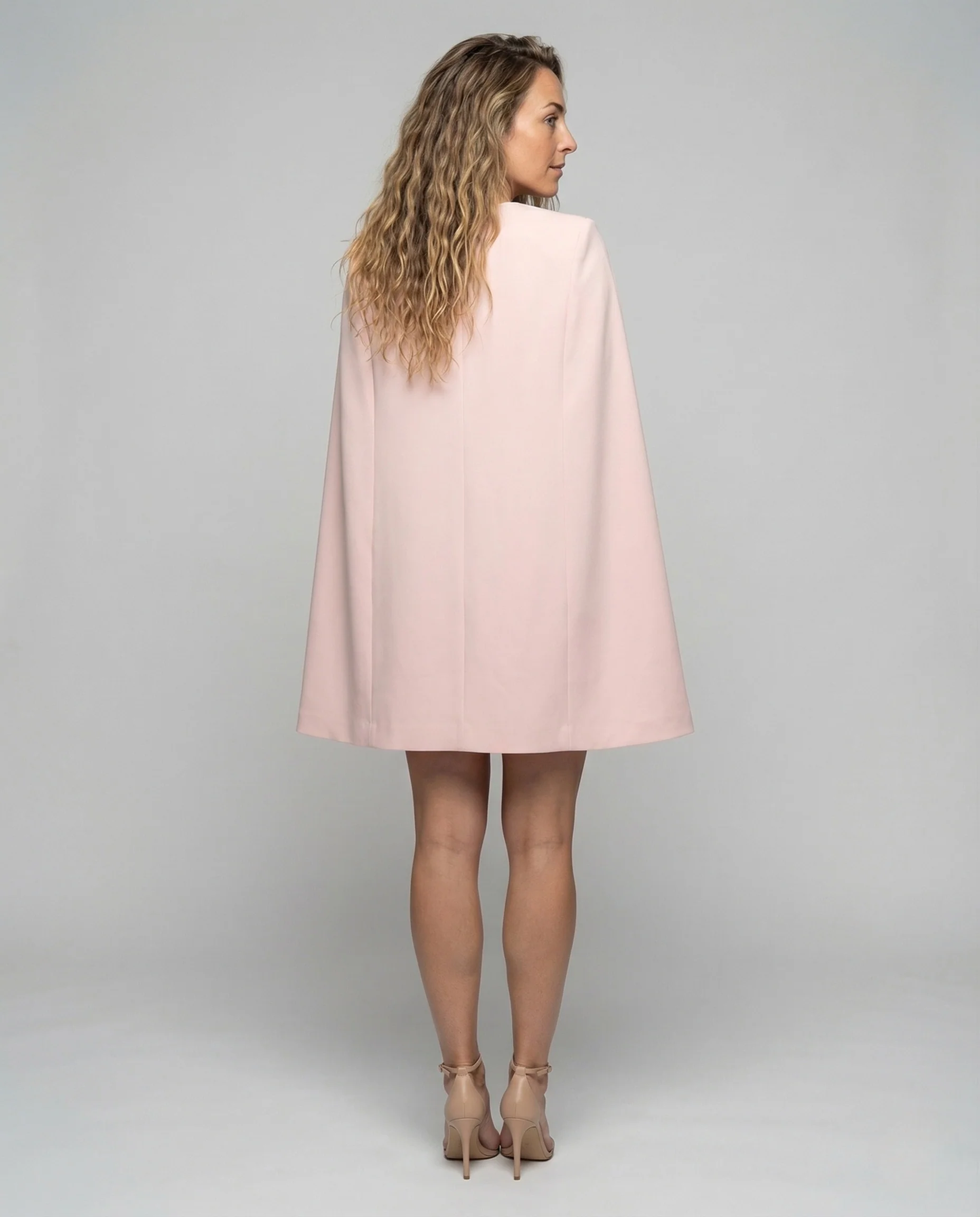 Damen Cape Blazerkleid Doppelreiher - Image 4